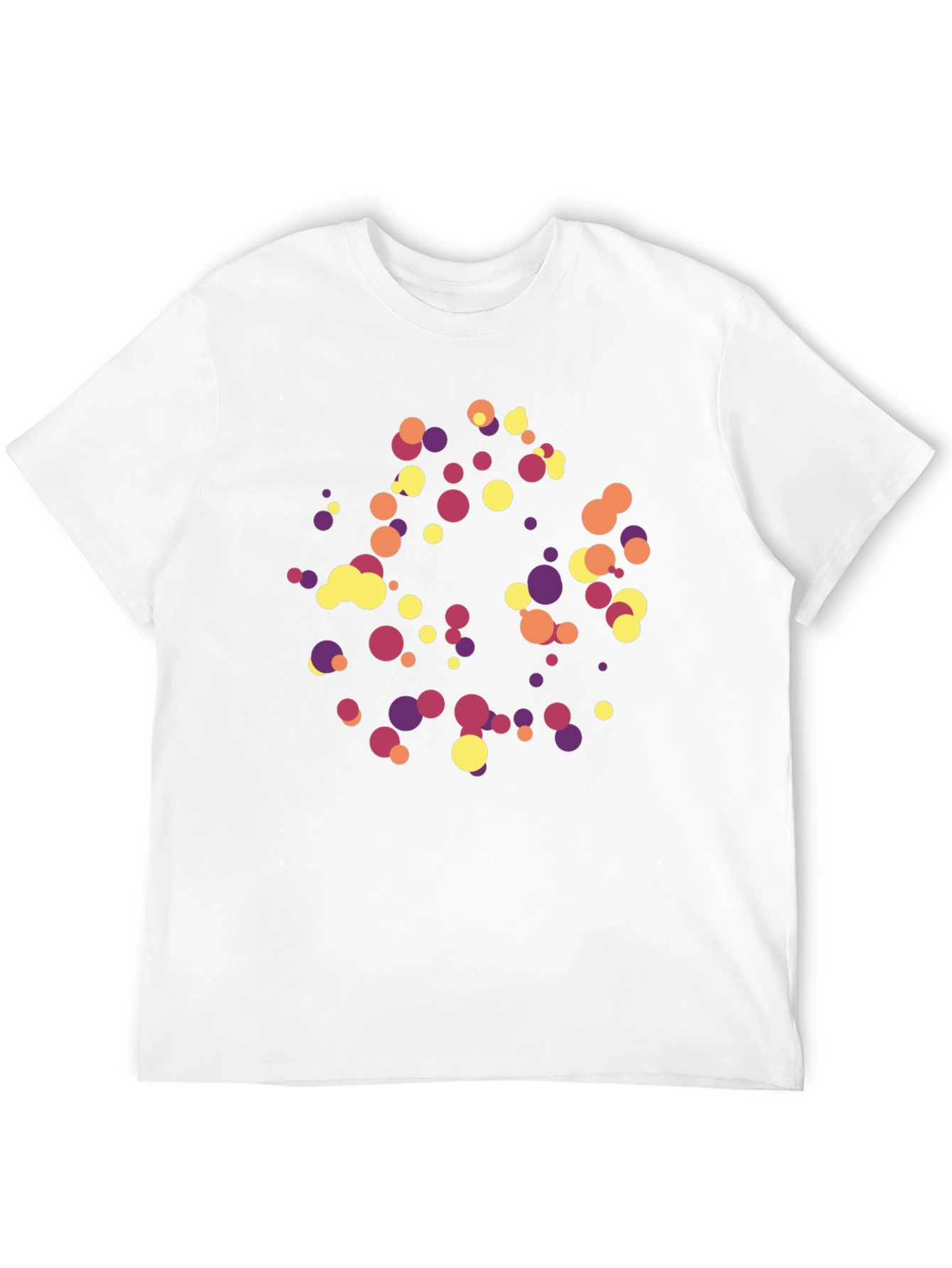 Black Abstract Polka Dot Graphic Tee - Trendy Black T-Shirt view 12