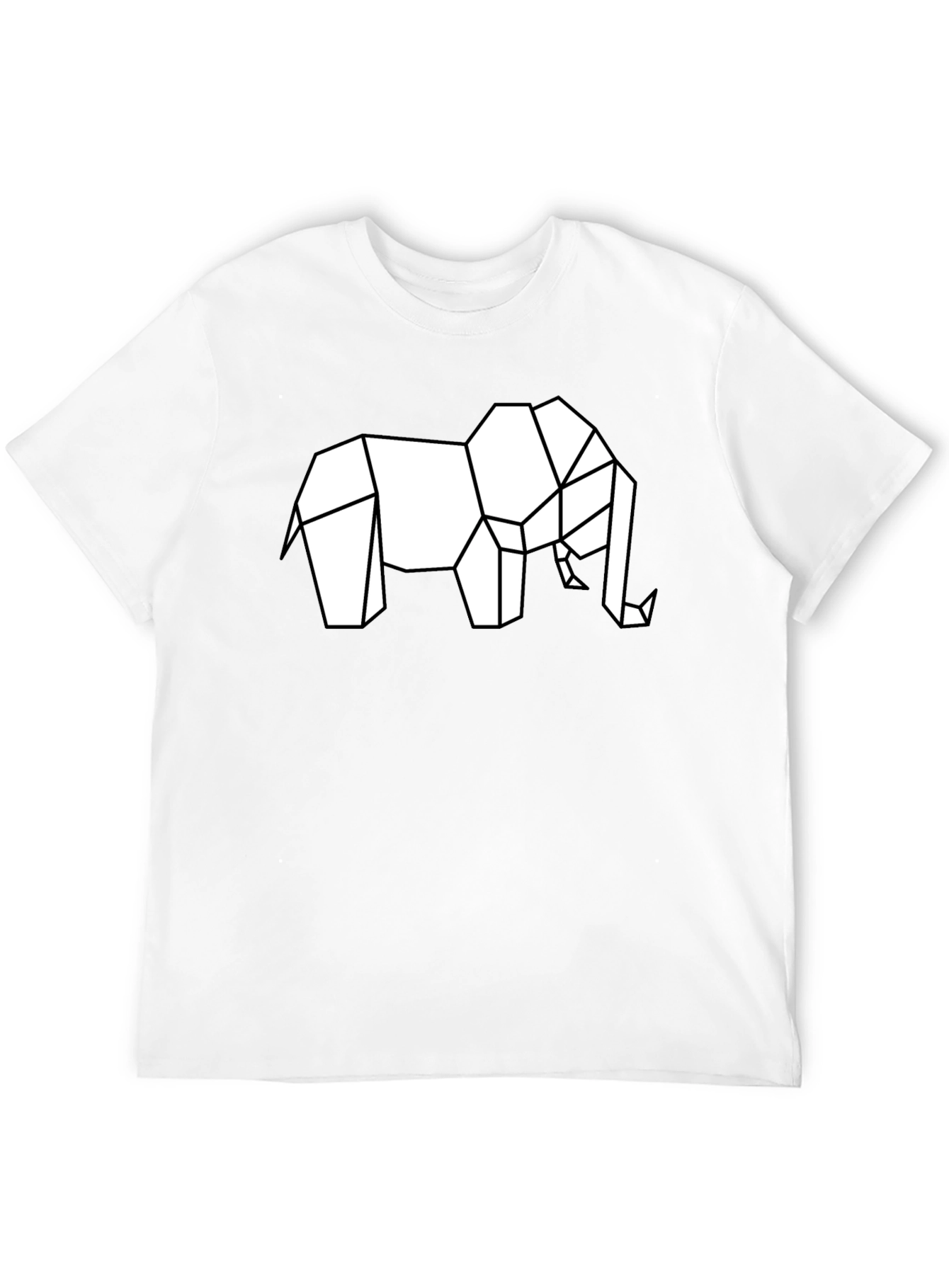 Black Geometric Elephant Graphic T-Shirt view 12