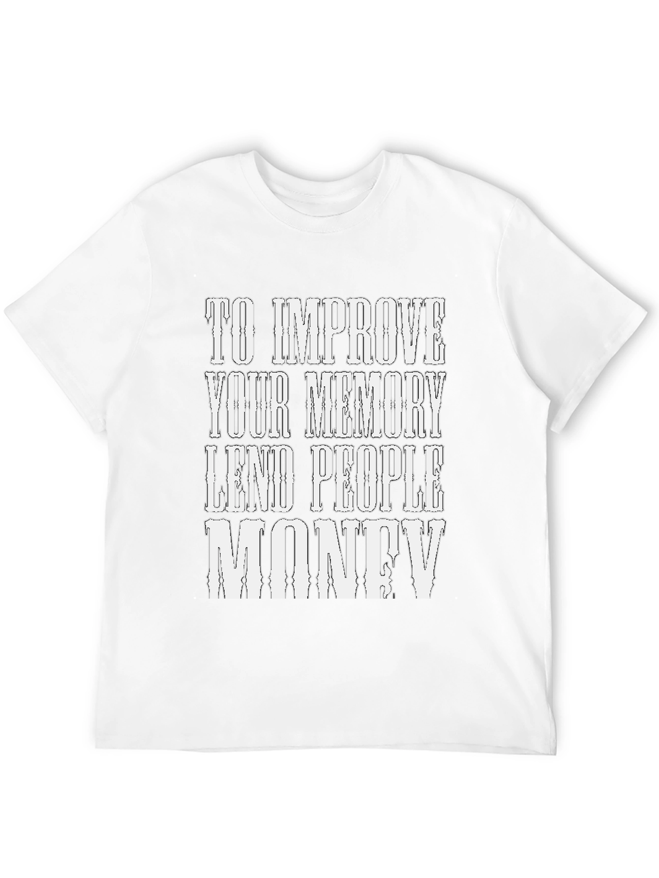 Black Memory Improvement Money T-Shirt view 12