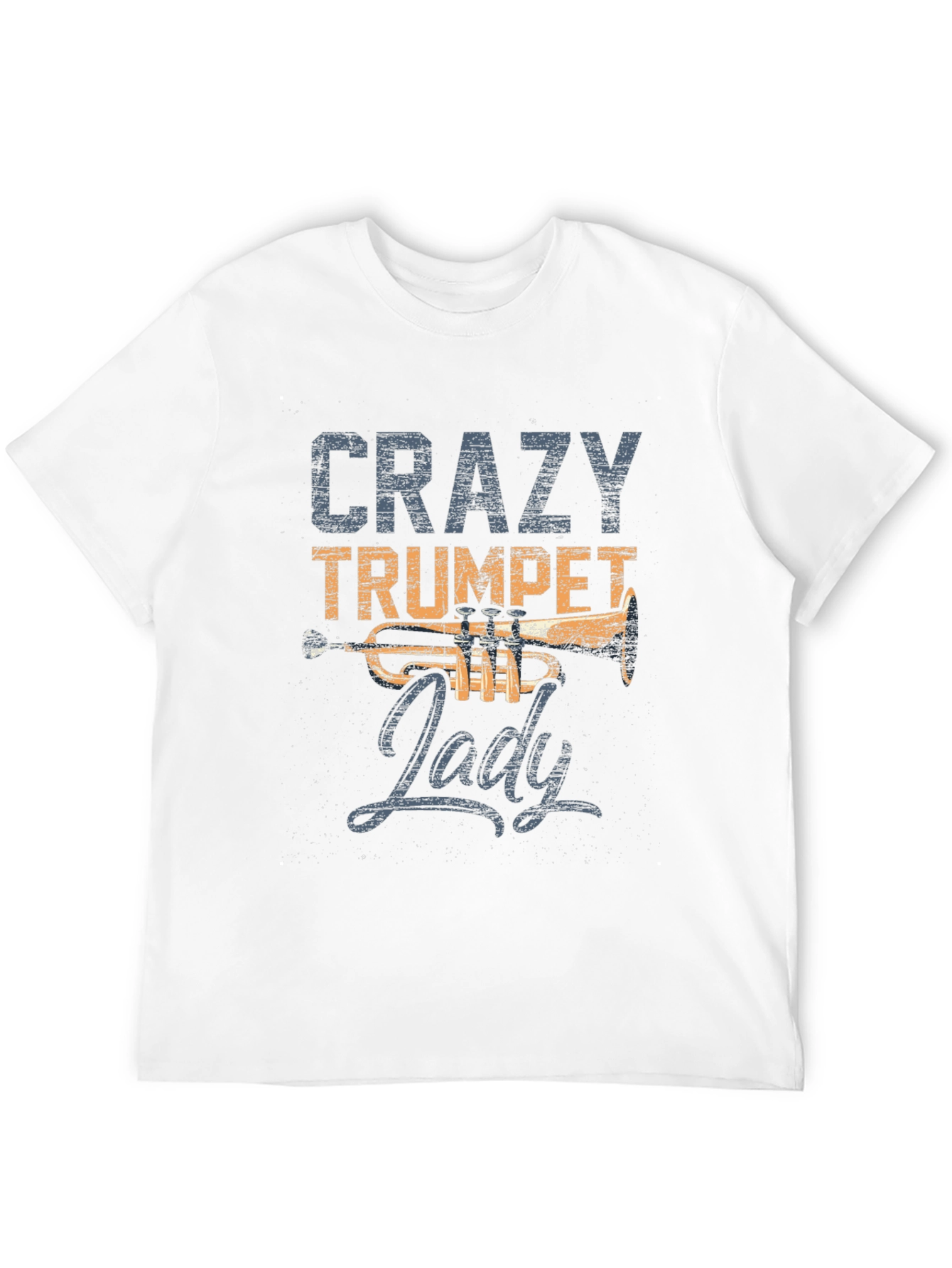 Black Crazy Trumpet Lady T-Shirt view 12