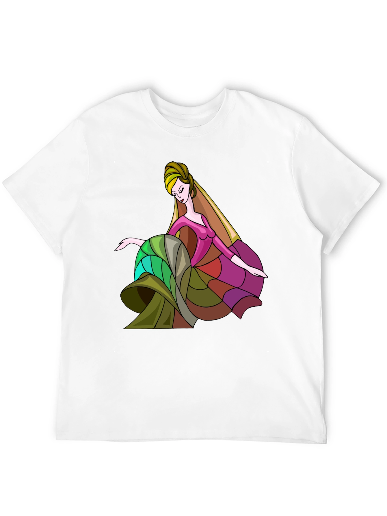 Black Artistic Woman Graphic Print Black Tee view 12