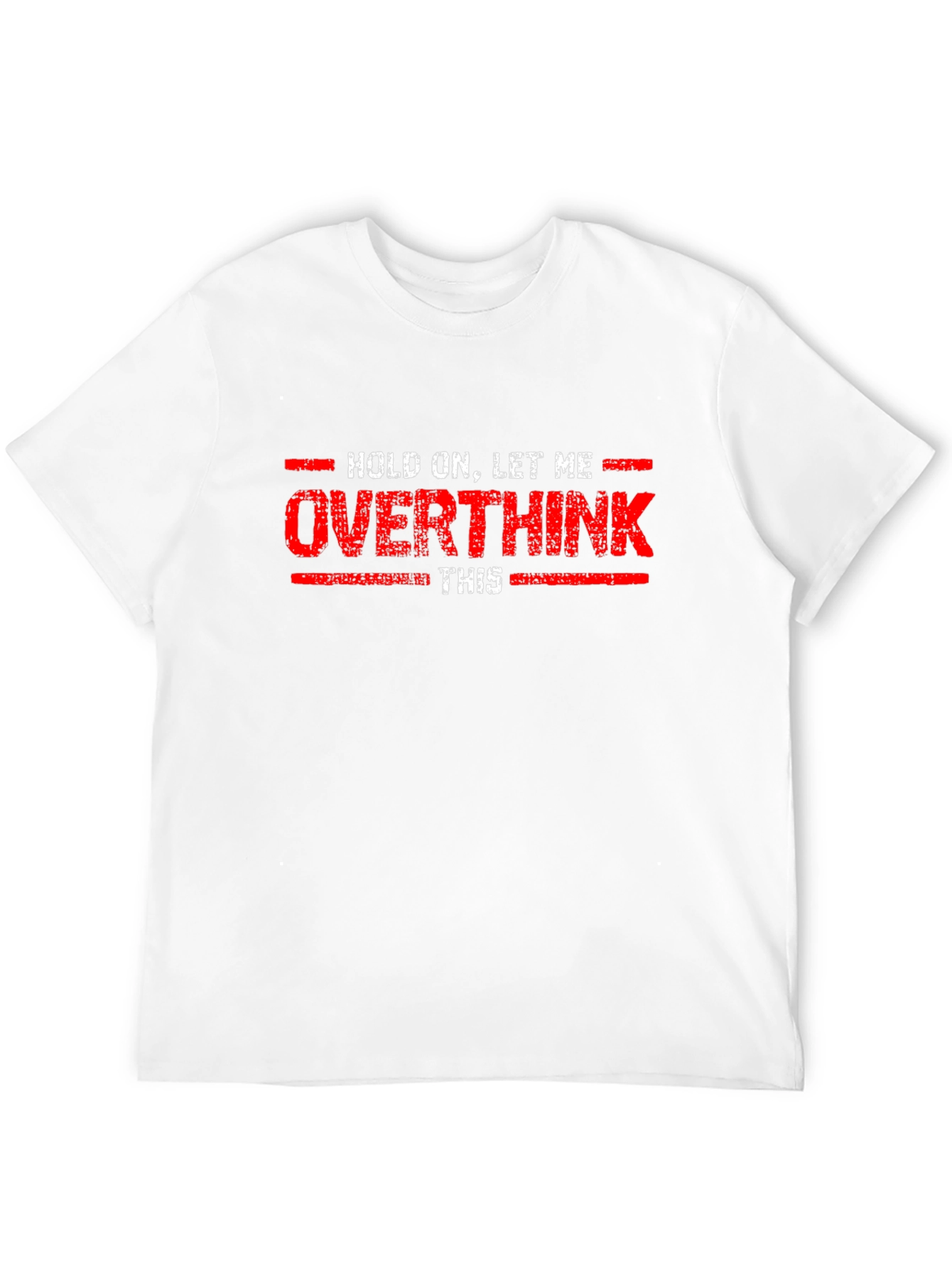 Black Overthink Funny Graphic T-Shirt view 12