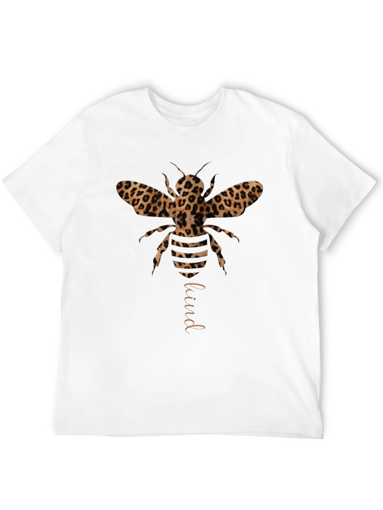 Black Leopard Print Bee Kind T-Shirt view 12
