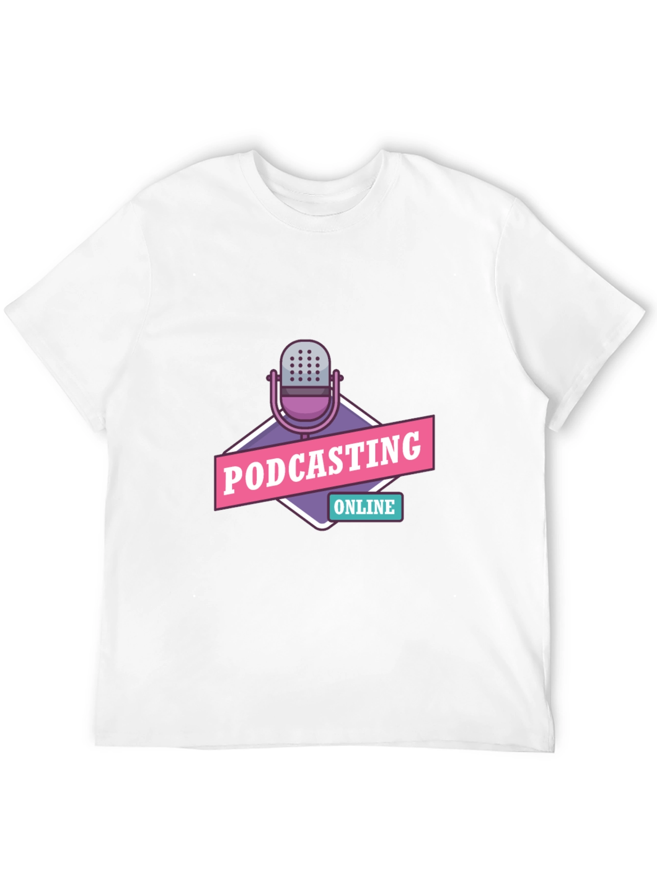 Black Podcasting Online Graphic Tee - Black Cotton T-Shirt view 12