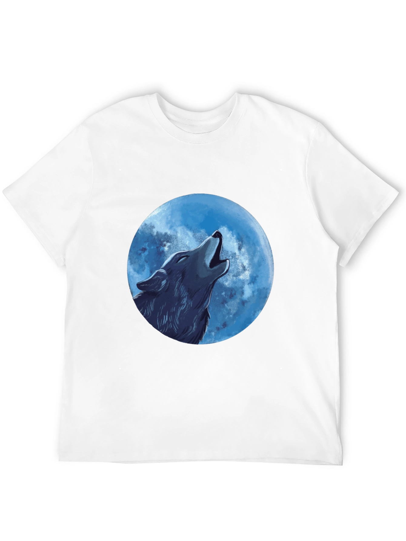 Black Wolf Moon Graphic T-Shirt - Black view 12