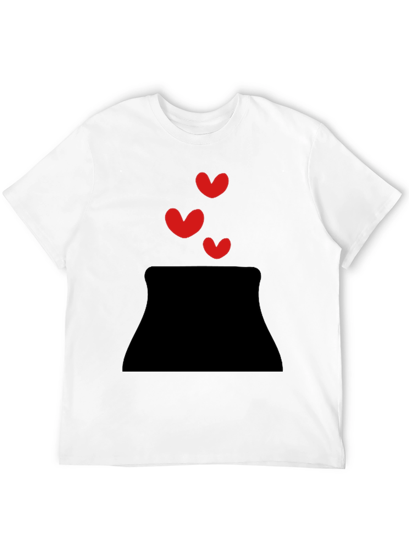 Black Heart Bursting T-Shirt - Black Cotton Casual Tee view 12