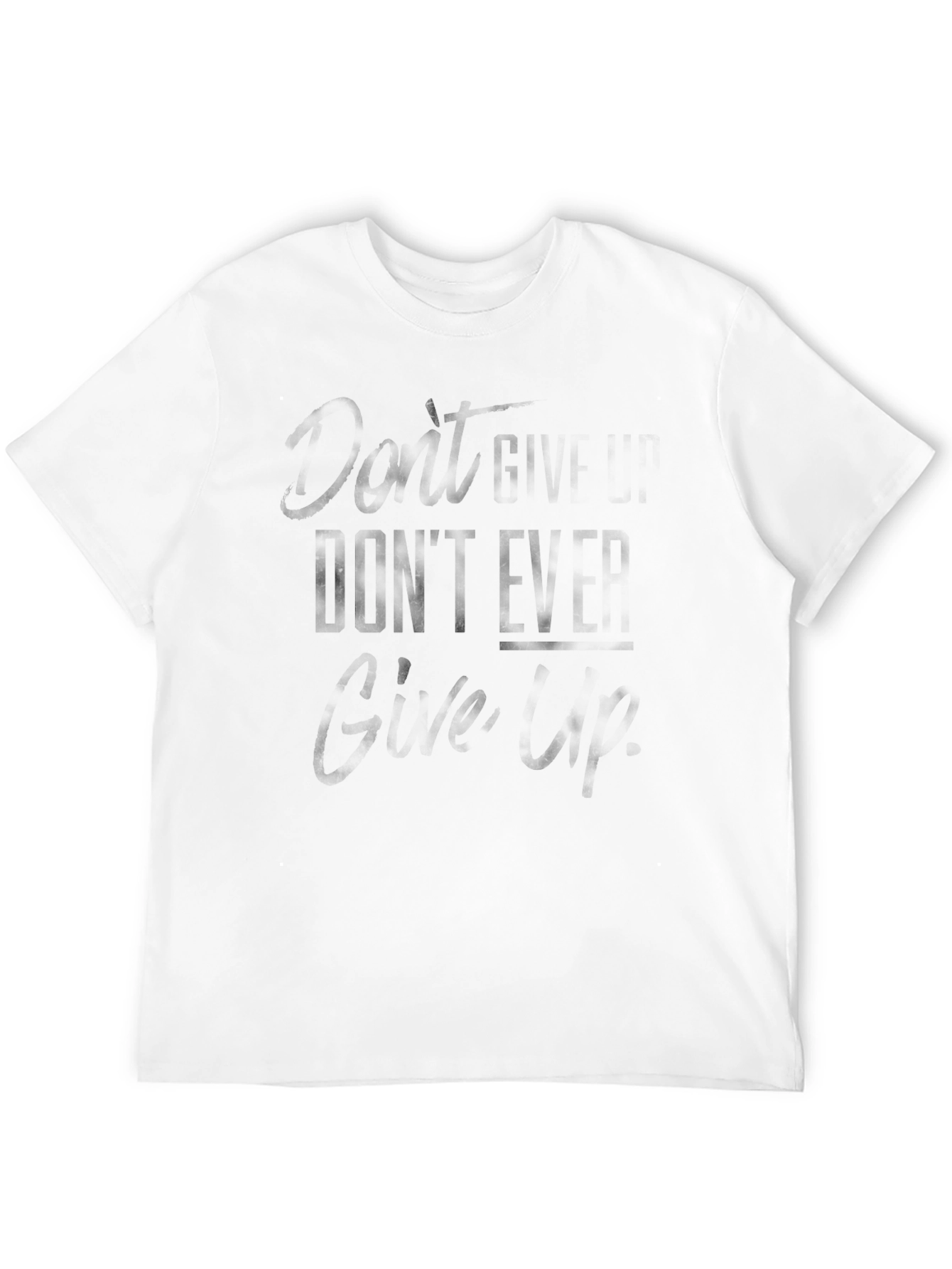 Black Don't Ever Give Up Black Graphic Tee view 12
