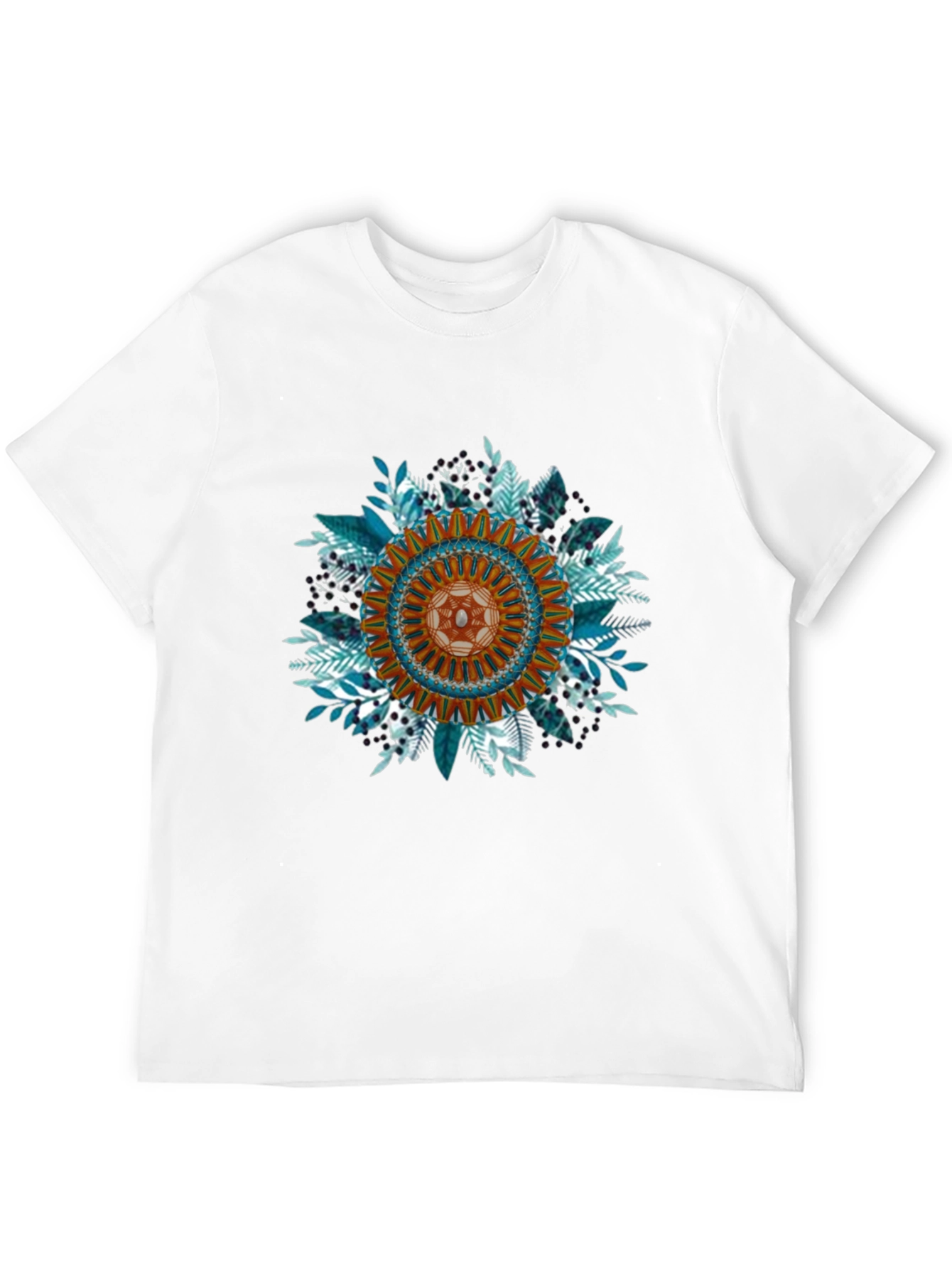 Black Floral Mandala Graphic Tee - Black view 12