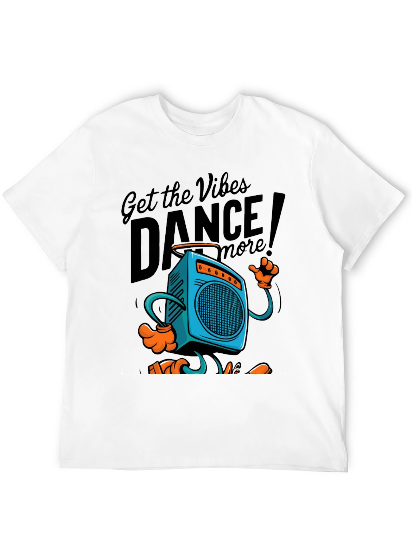 Black Retro Boombox Dance T-Shirt - Get the Vibes! view 12