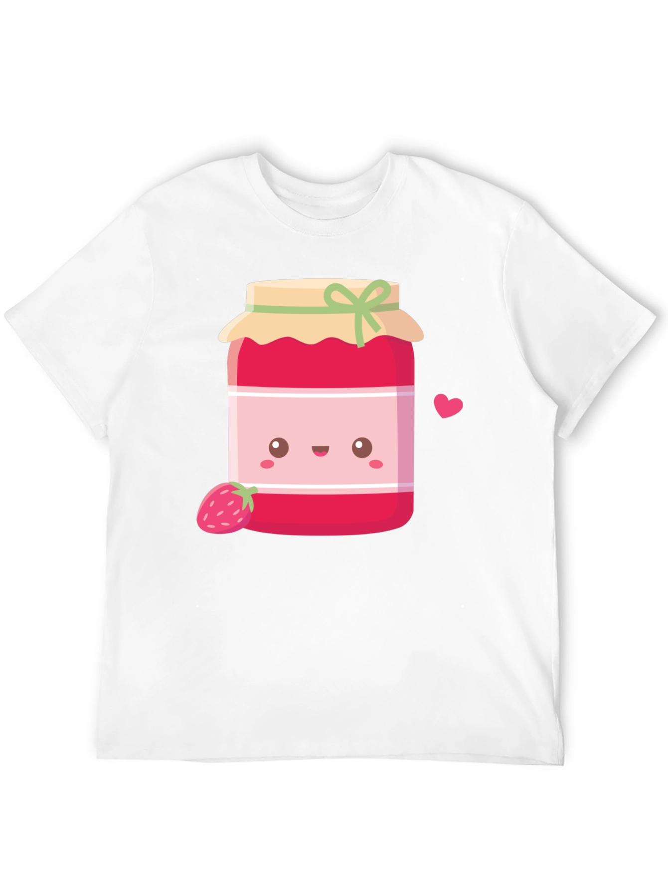 Black Cute Kawaii Strawberry Jam T-Shirt view 12
