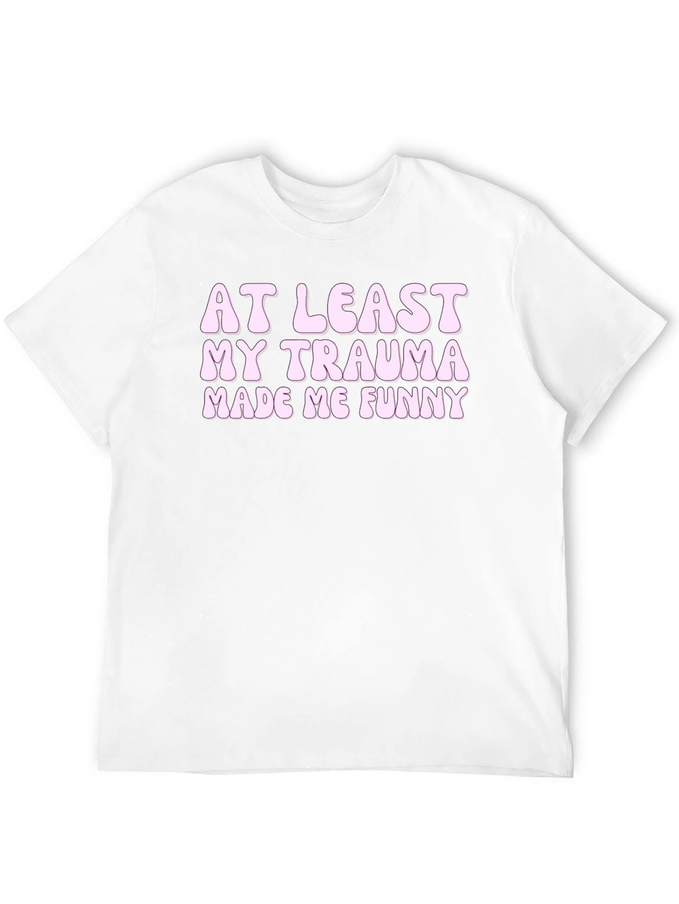 Black Funny Trauma Graphic Tee - Black Unisex T-Shirt view 12
