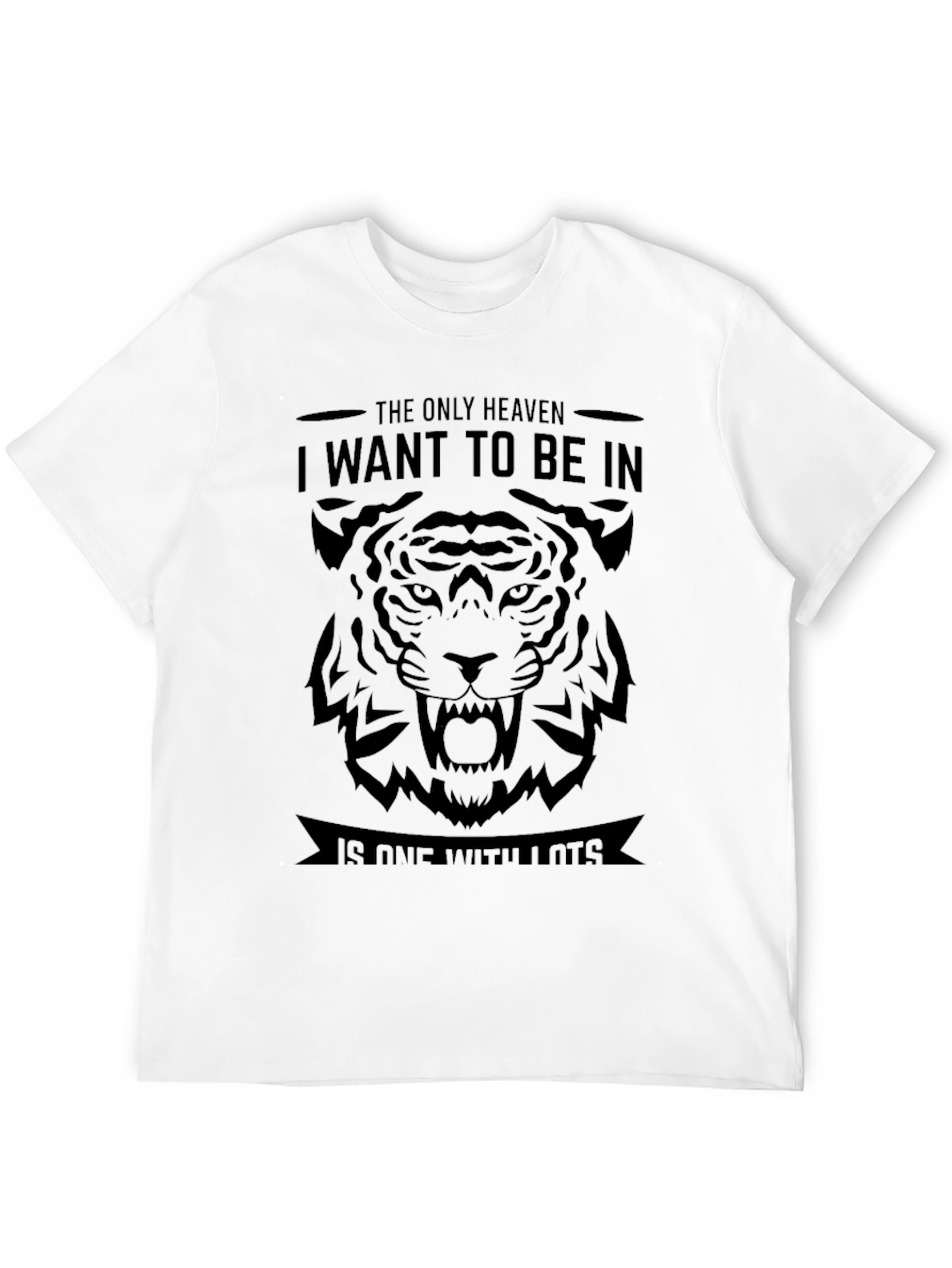 Black Tiger Graphic Print Men's T-Shirt view 12