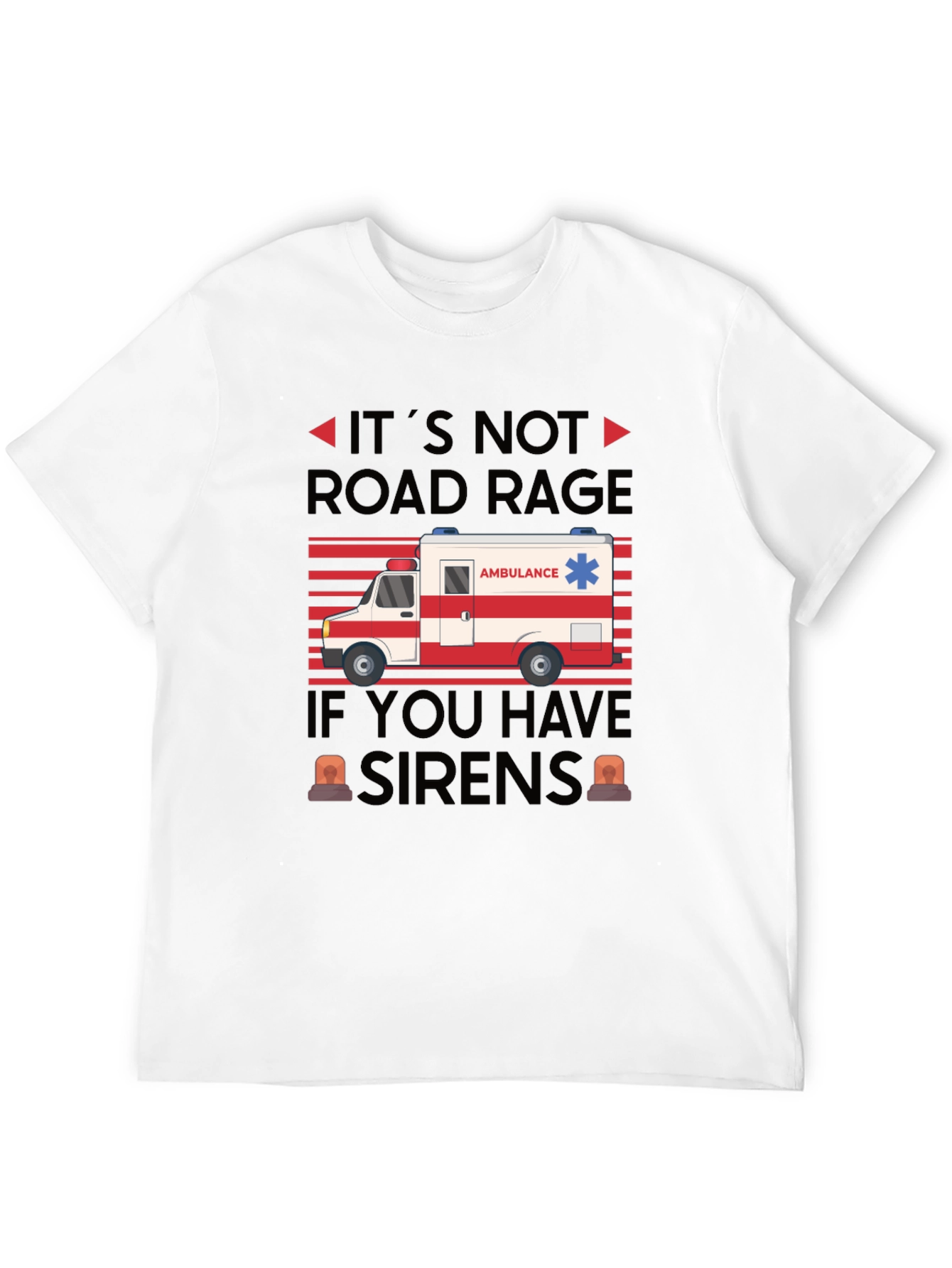 Black Funny Ambulance Driver Road Rage T-Shirt view 12