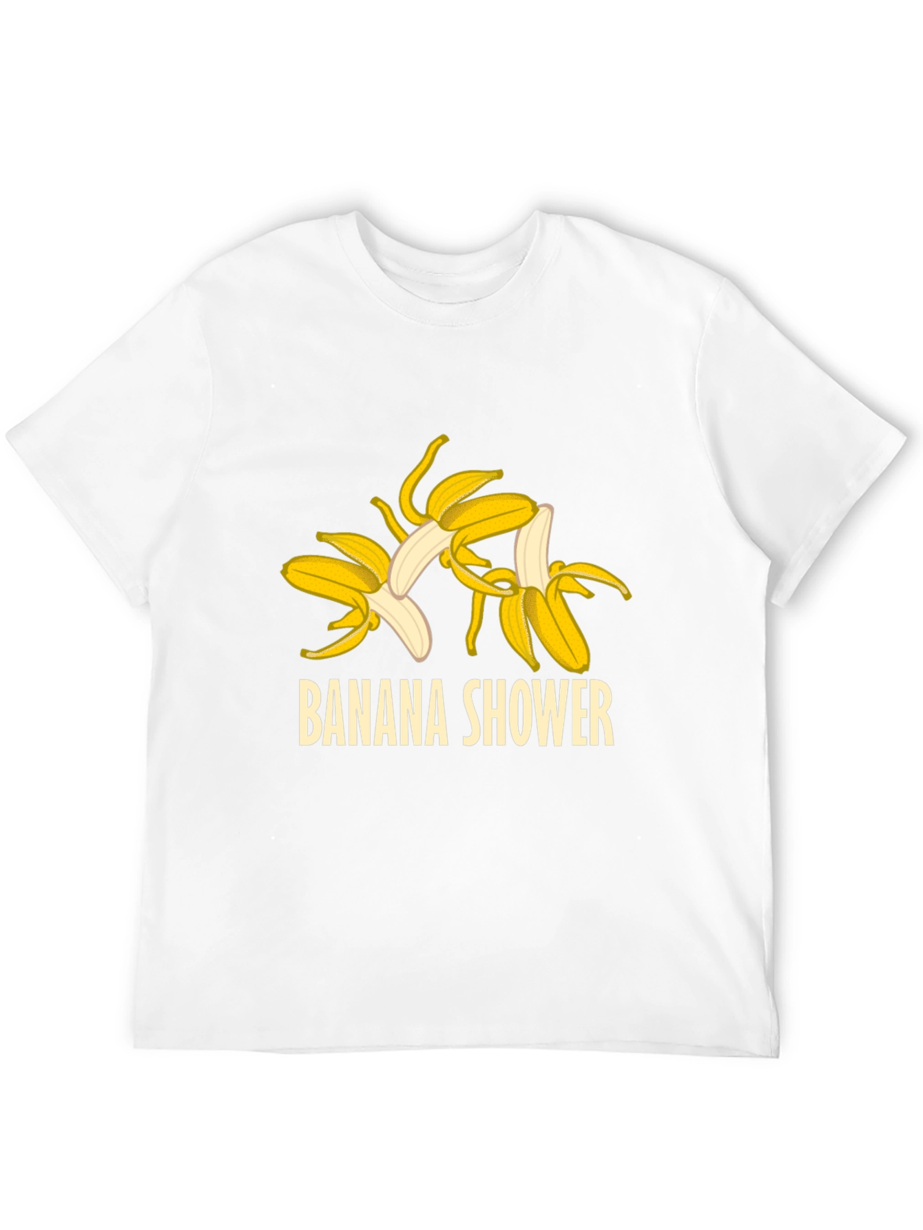Black Banana Shower Graphic Tee - Unisex Black T-Shirt view 12