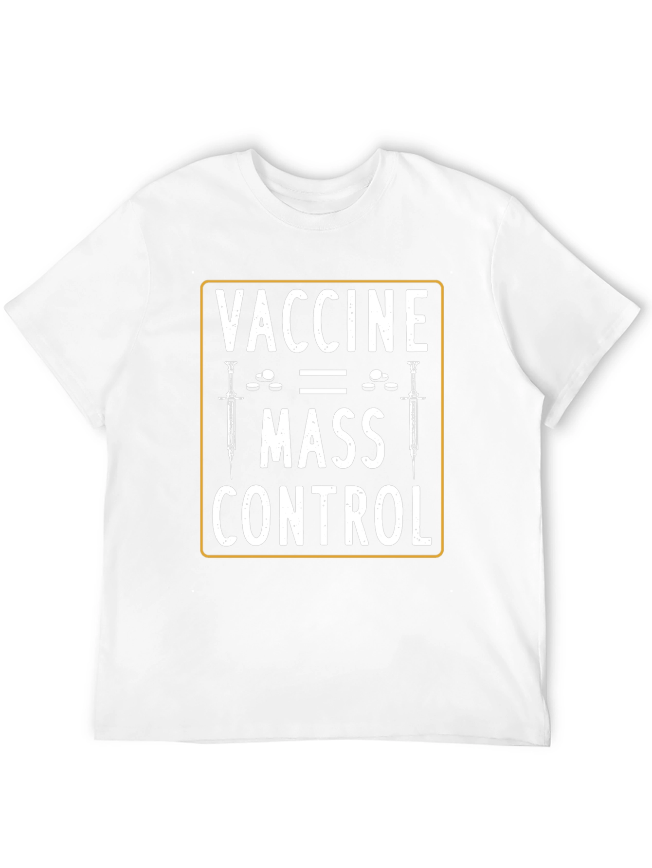Black Vaccine Mass Control Graphic Tee - Conspiracy Humor view 12