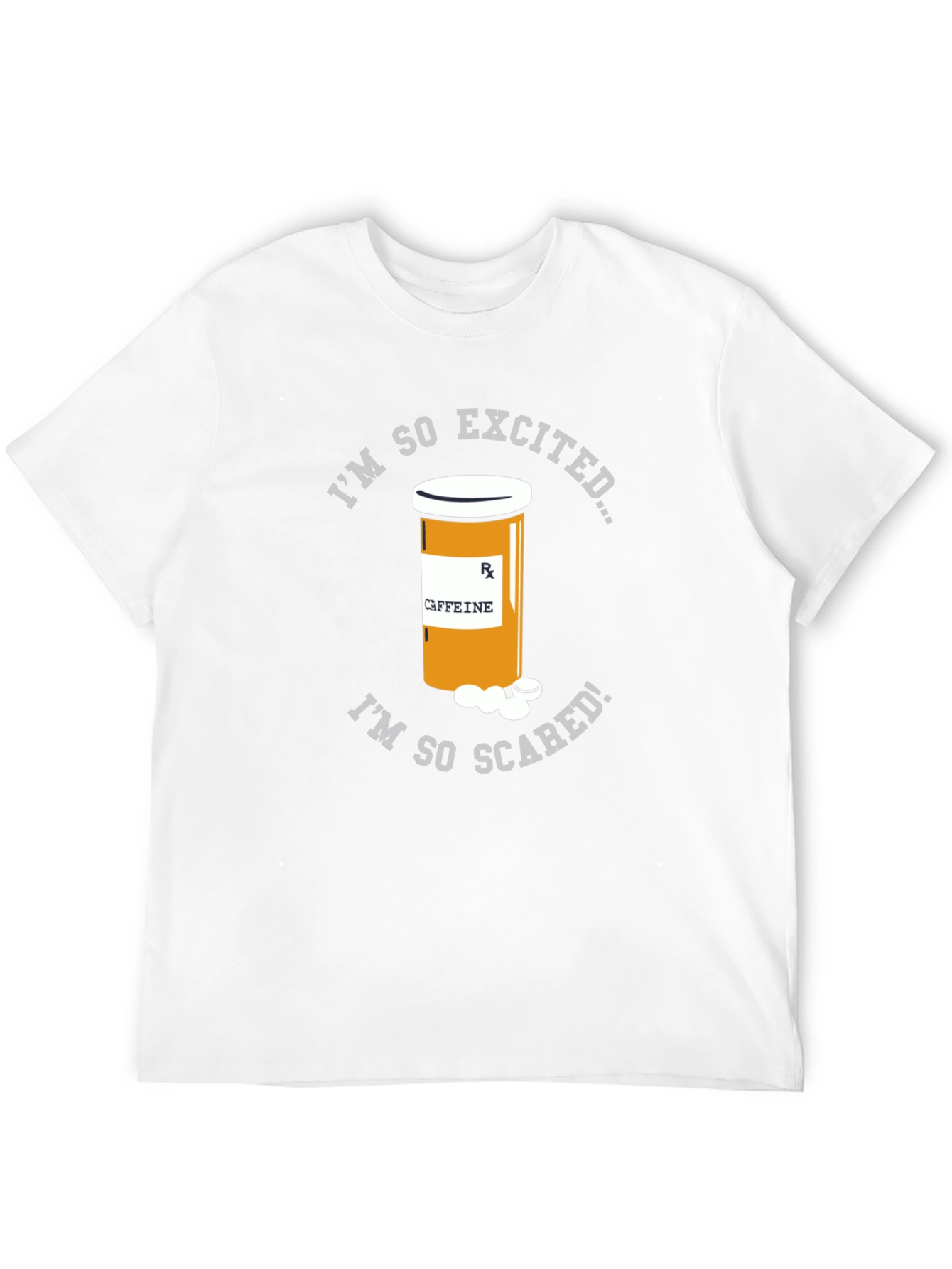 Black I'm So Excited Caffeine T-Shirt view 12