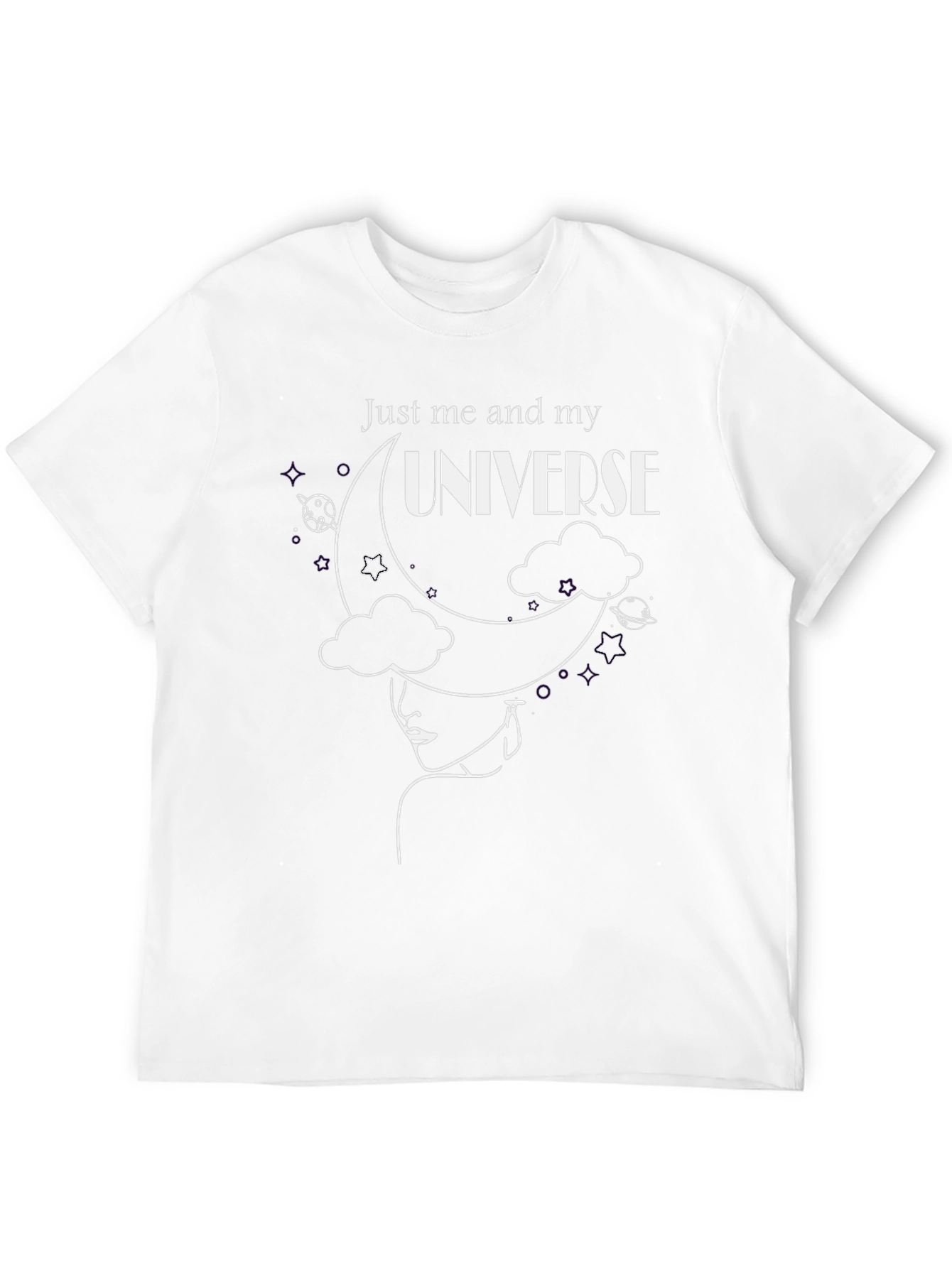 Black Just Me and My Universe Graphic T-Shirt view 12