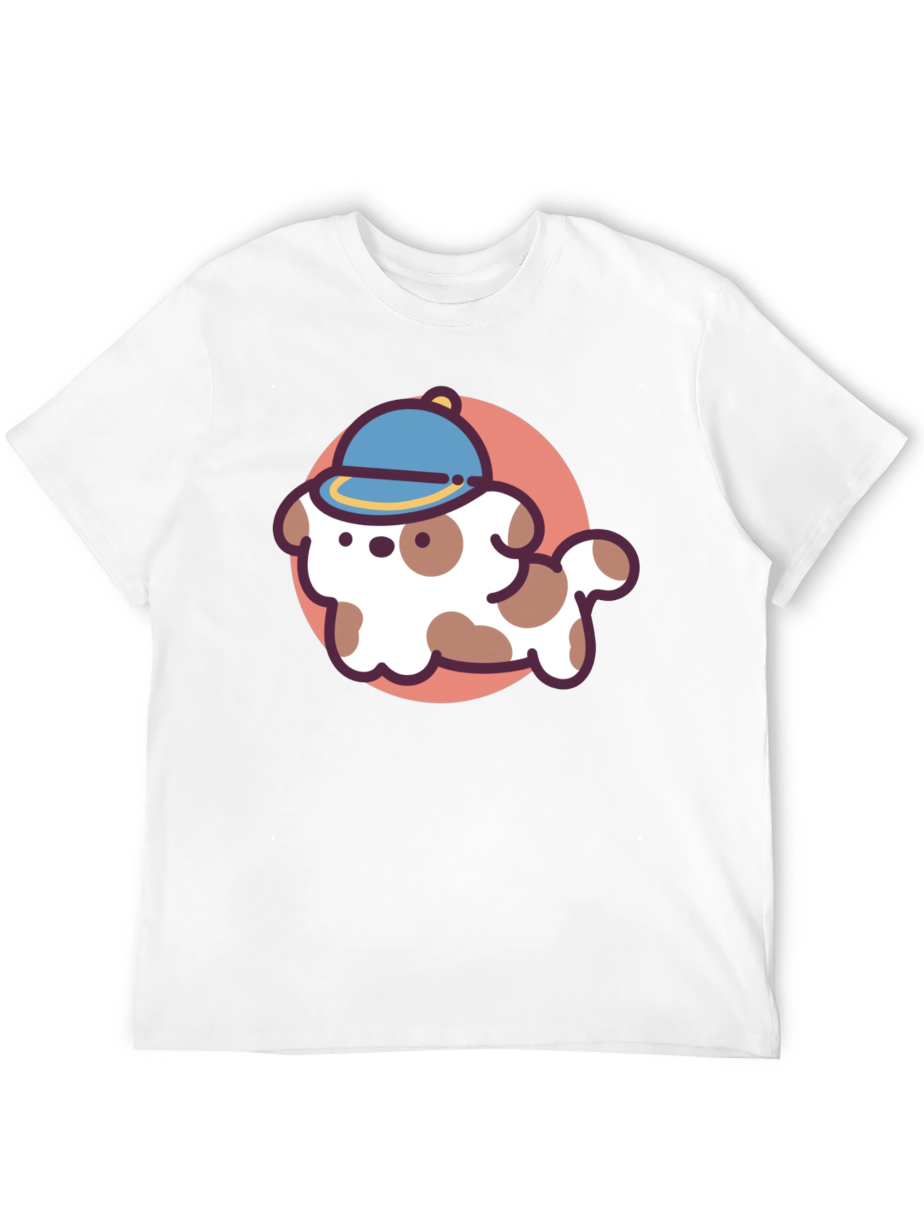 Black Cartoon Dog T-Shirt - Black Cotton Blend view 12