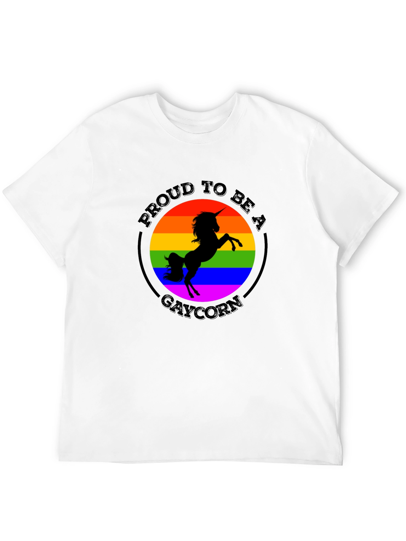 Gaycorn Pride T-Shirt - Rainbow Unicorn Tee - 12