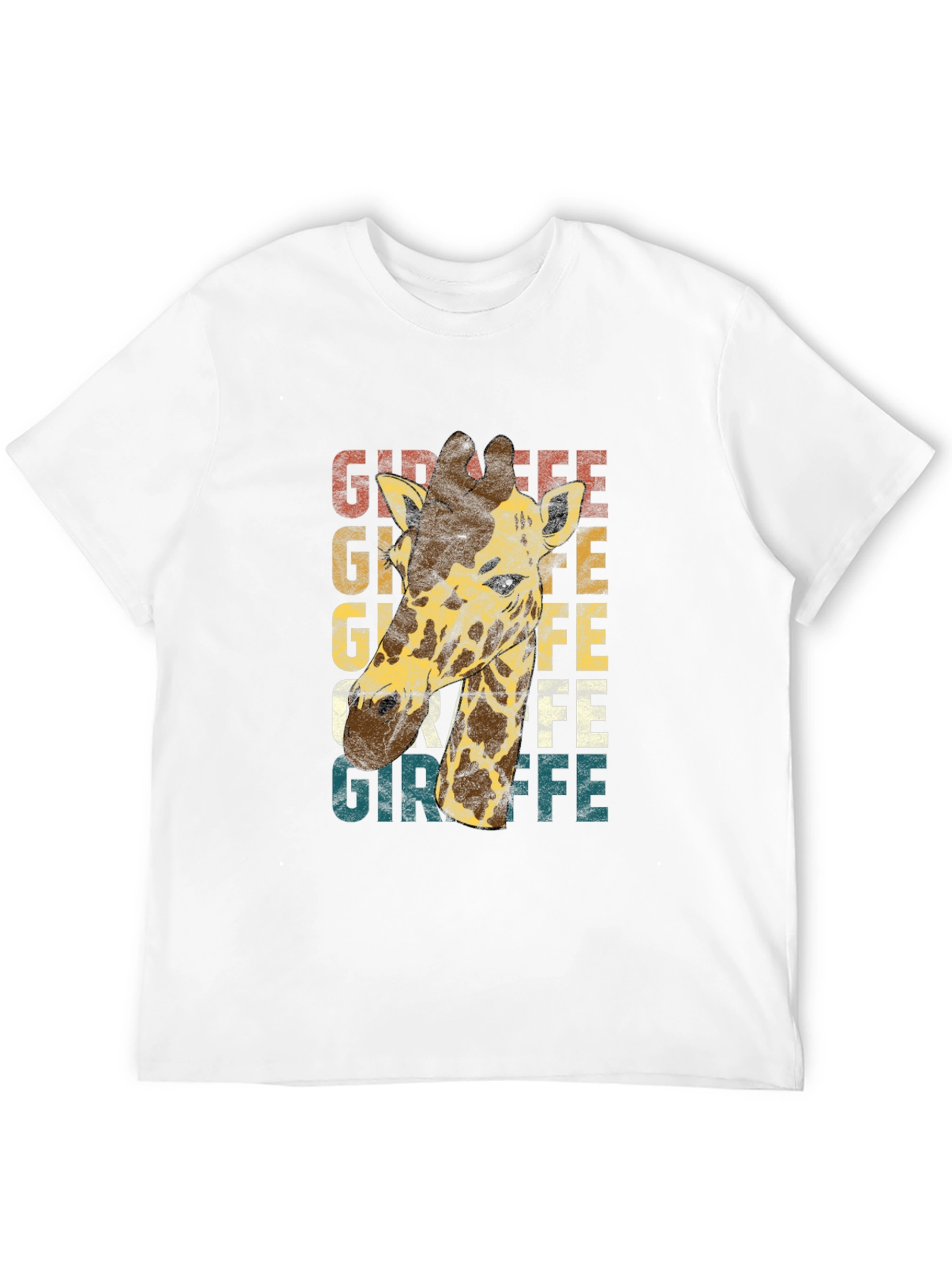 Black Vintage Giraffe Graphic T-Shirt - Unique Animal Tee view 12