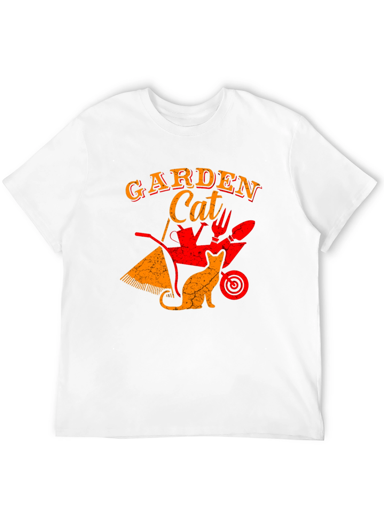 Black Garden Cat Graphic Tee - Gardening Lover T-Shirt view 12