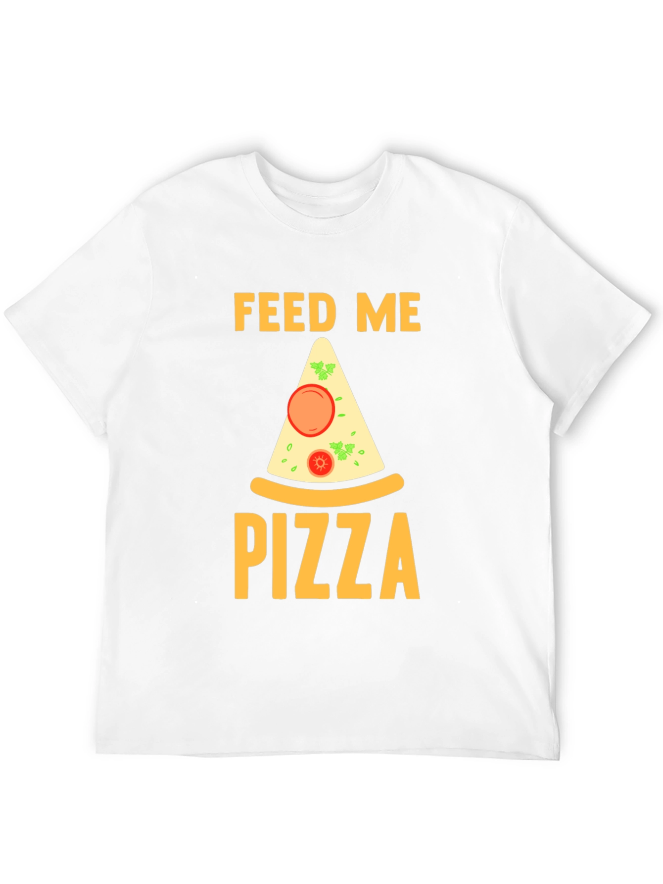 Black Feed Me Pizza T-Shirt - Funny Graphic Tee view 12