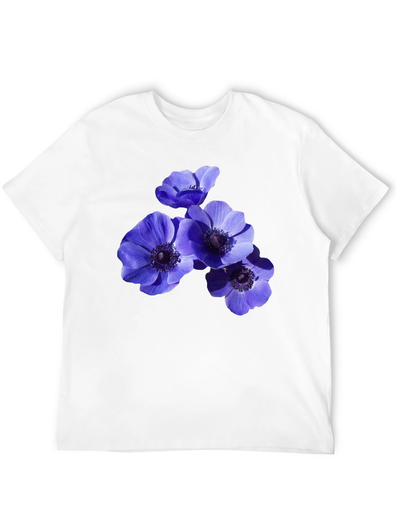 Black Floral Anemone Graphic Black T-Shirt view 12