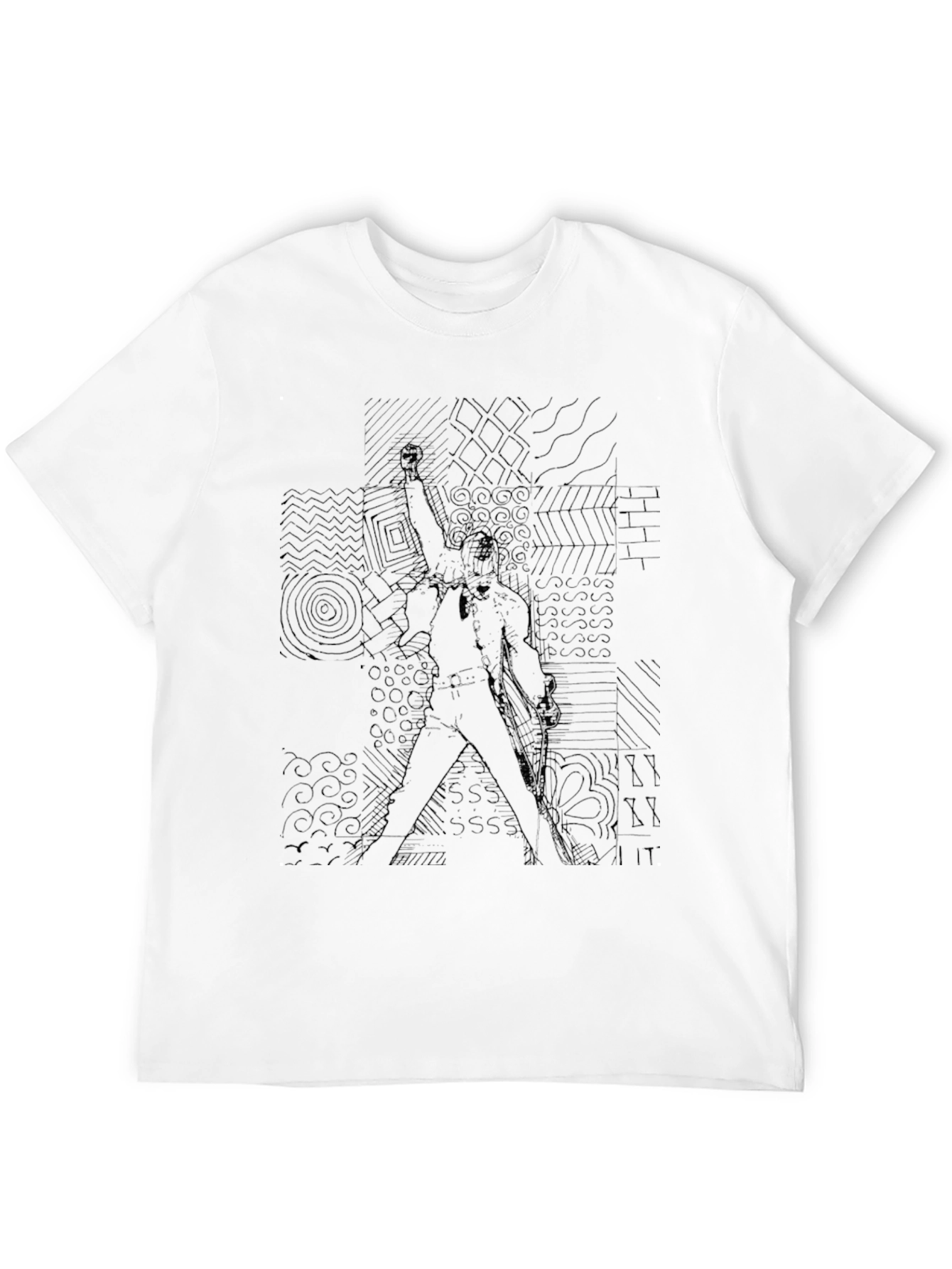 Black Graphic Tee - Retro Concert Design view 12