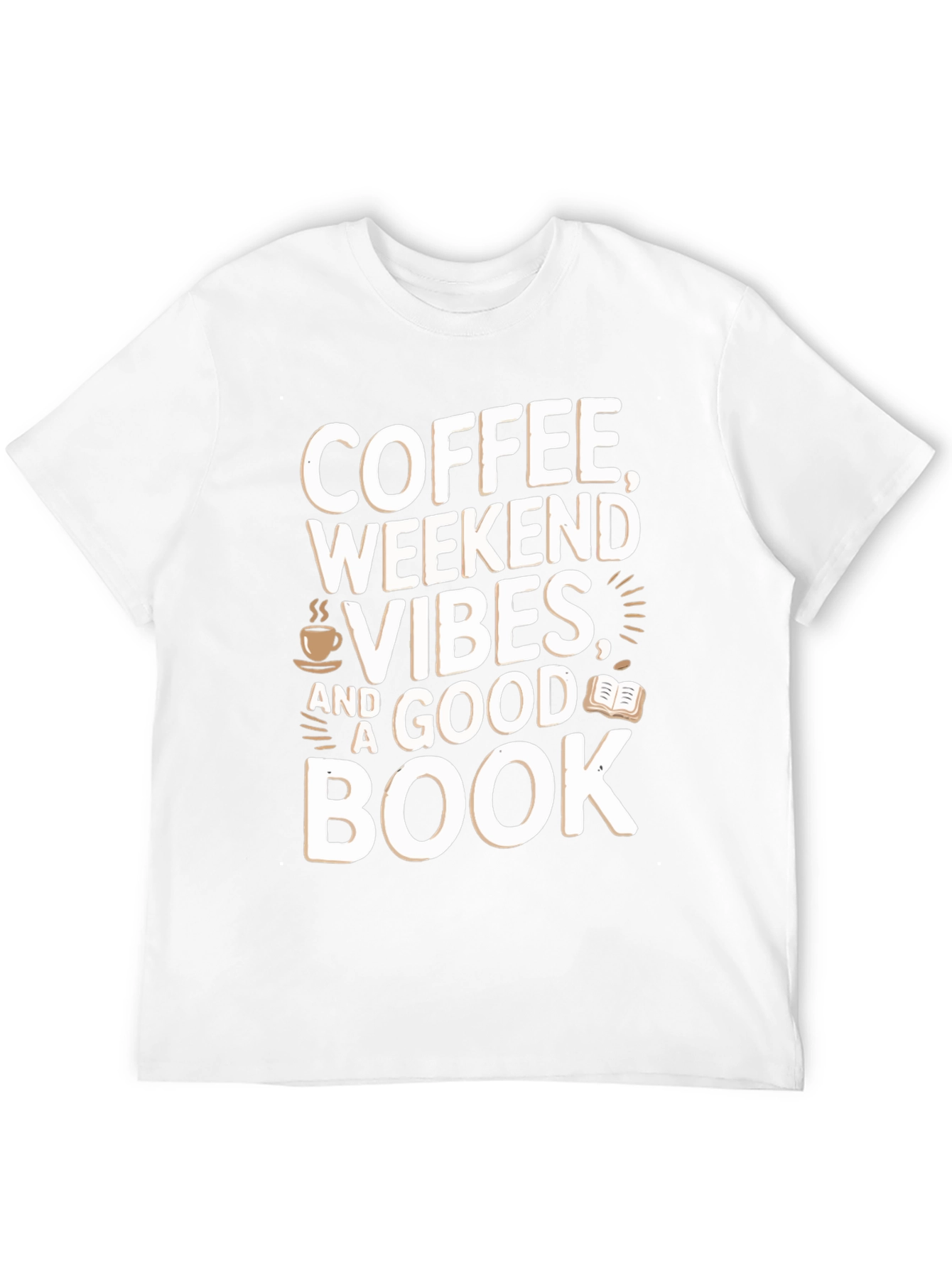Black Coffee Weekend Vibes Book T-Shirt view 12
