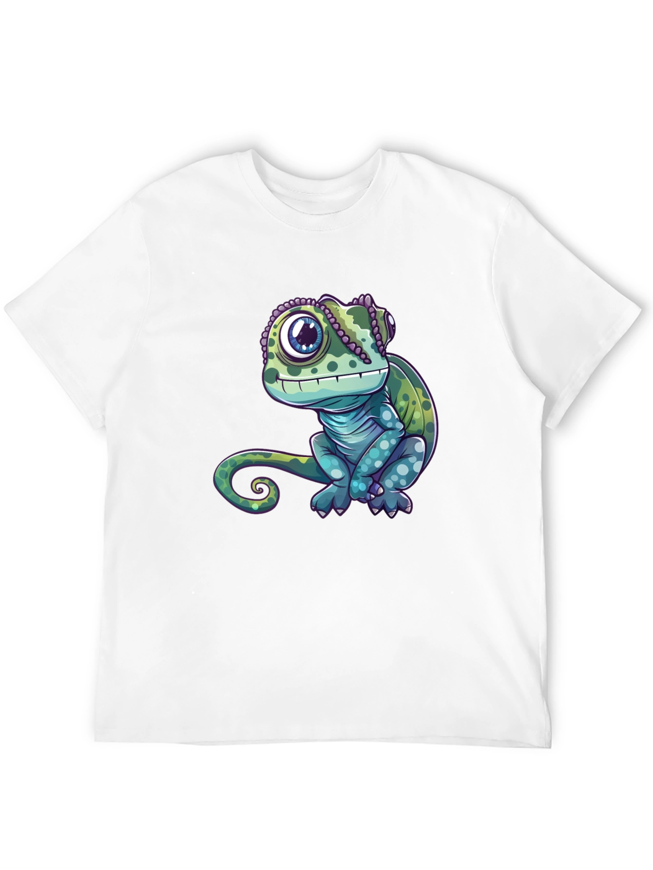 Black Chameleon Graphic Tee - Cute Reptile Design view 12