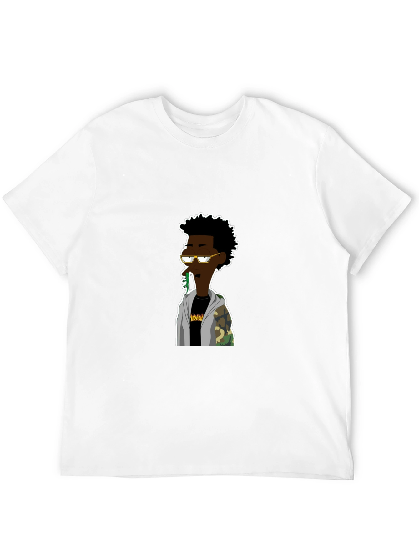 Black Cartoon Character Graphic Black T-Shirt view 12