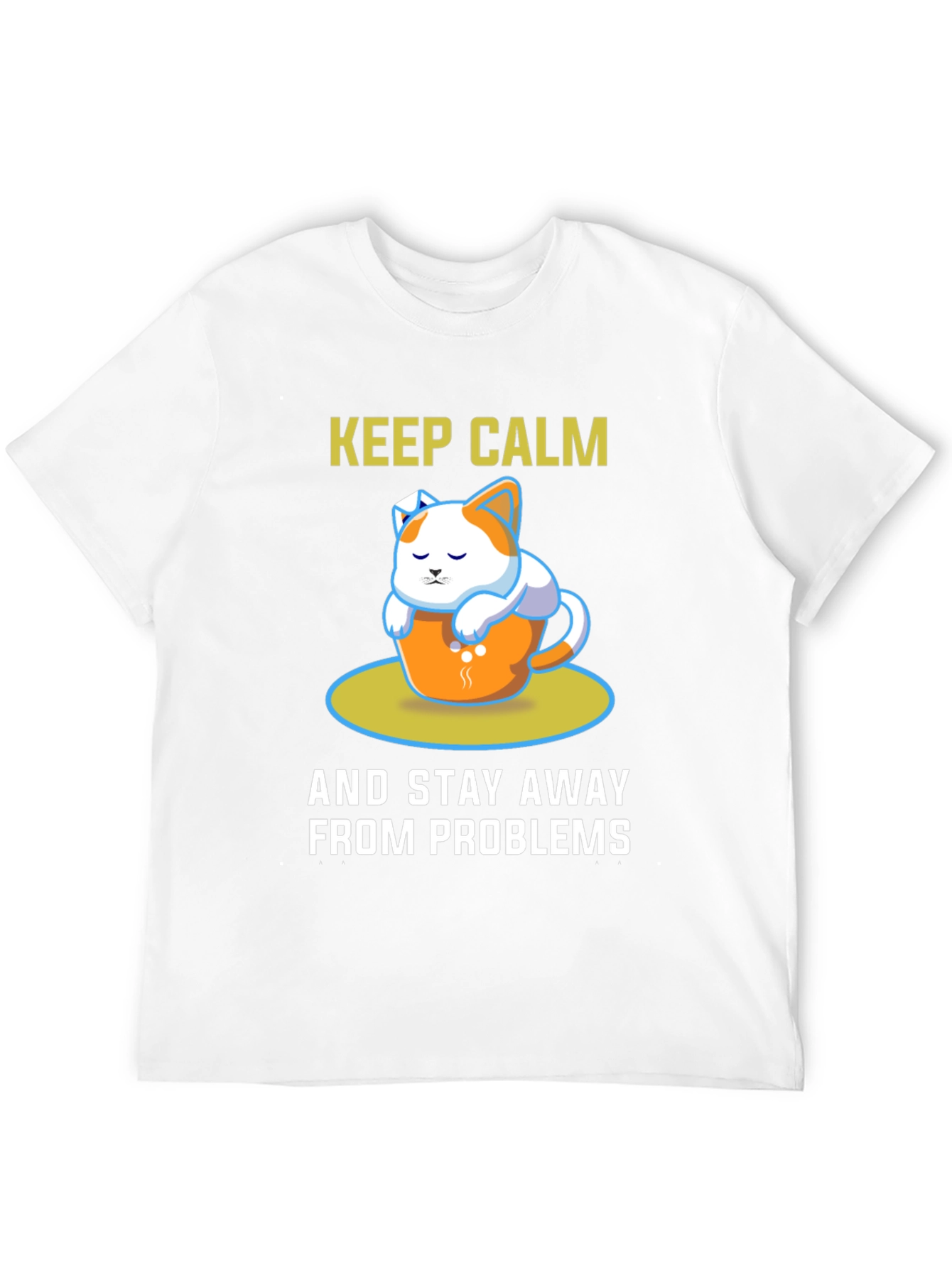 Black Keep Calm Cat T-Shirt view 12