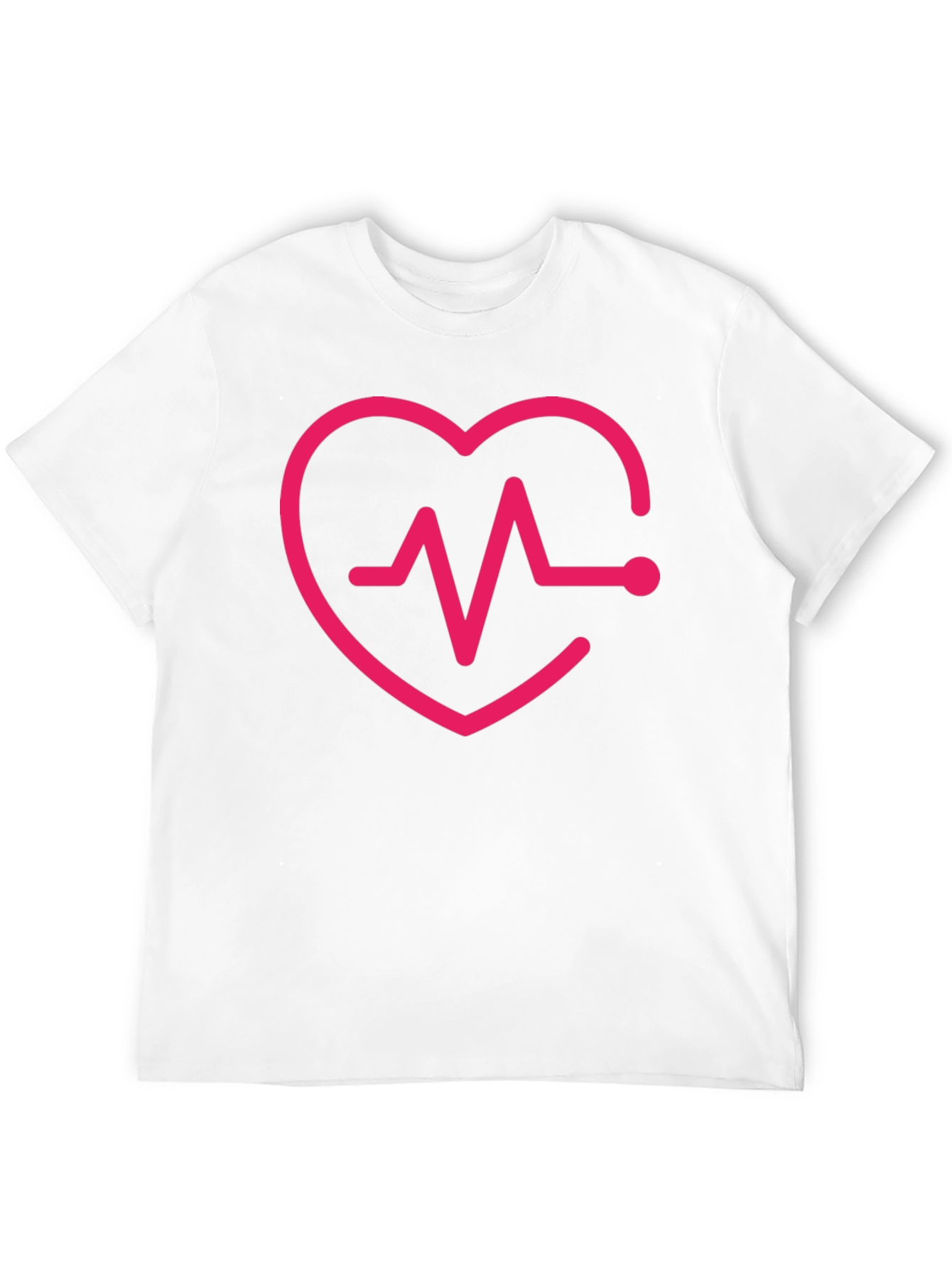 Black Heartbeat Heart Love Graphic T-Shirt view 12