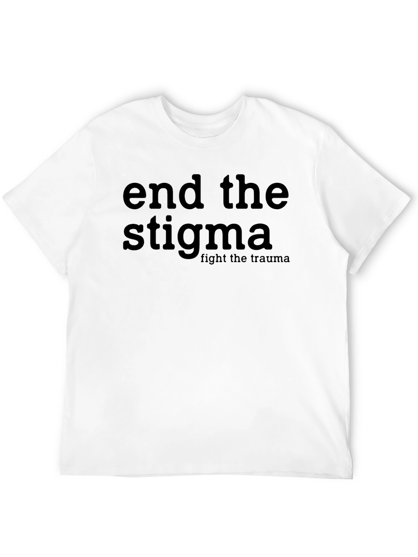 Black End the Stigma Graphic T-Shirt - Fight the Trauma view 12