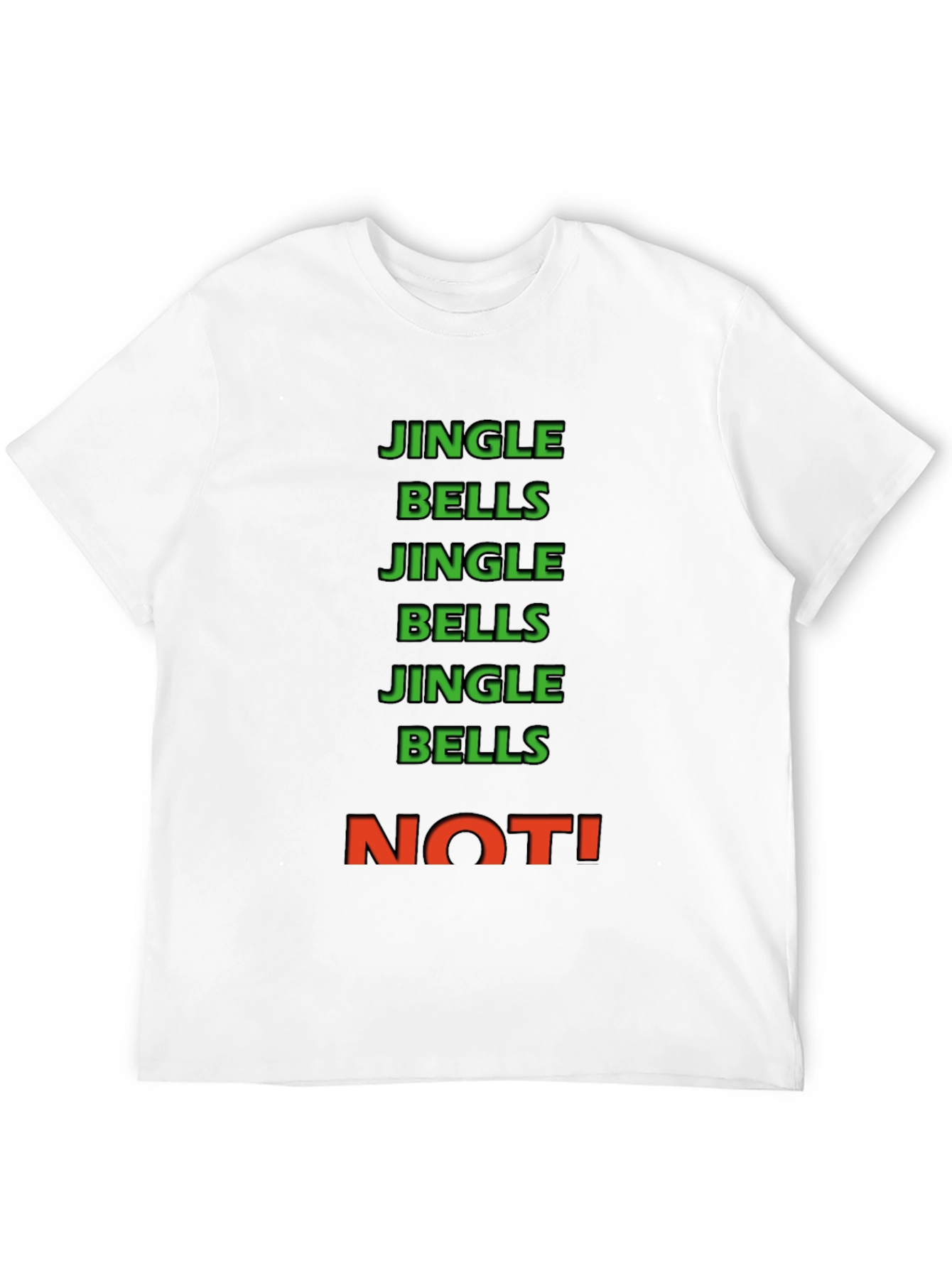 Black Jingle Bells NOT! Crew Neck Tee view 12