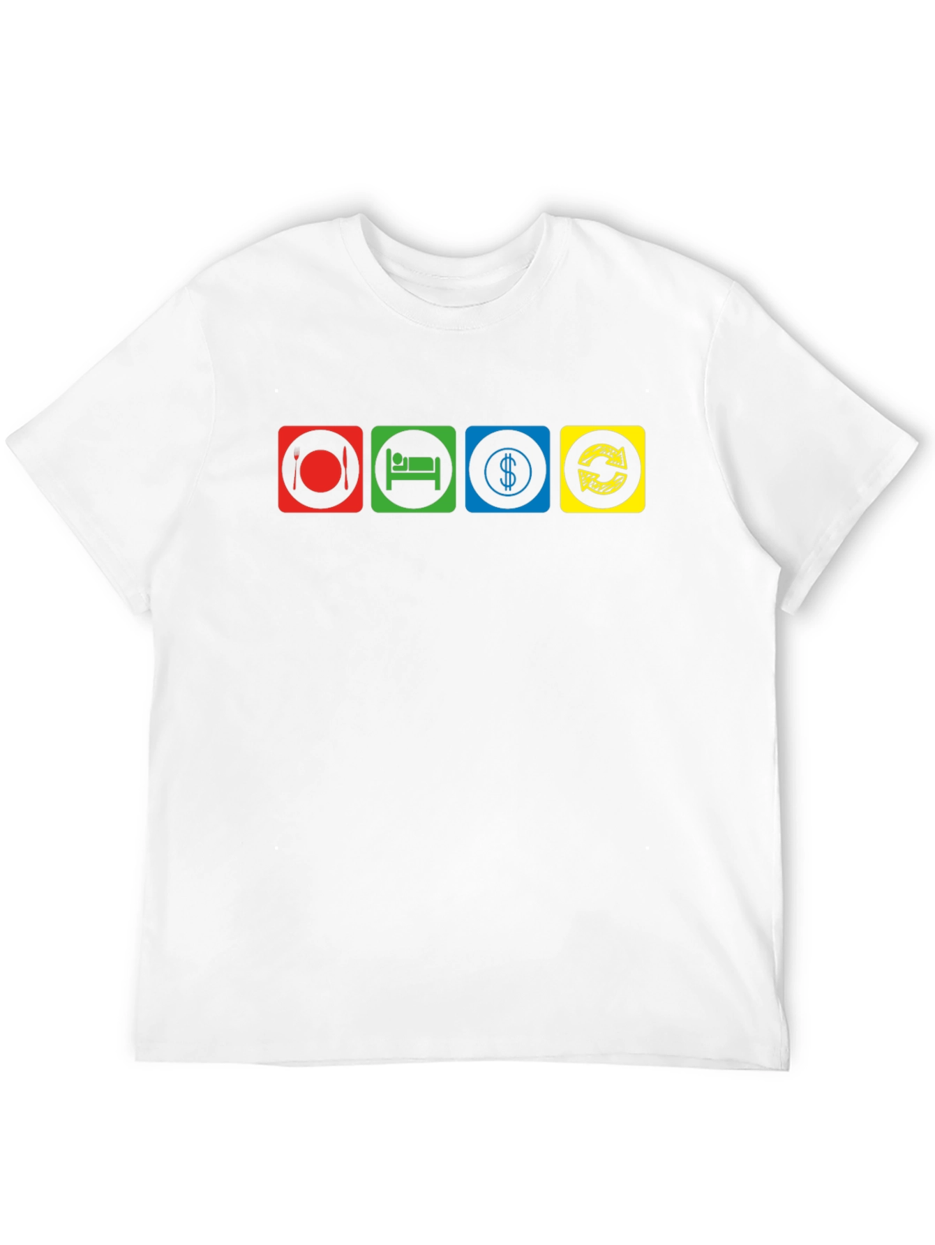 Black Eat Sleep Game Repeat Black T-Shirt view 12