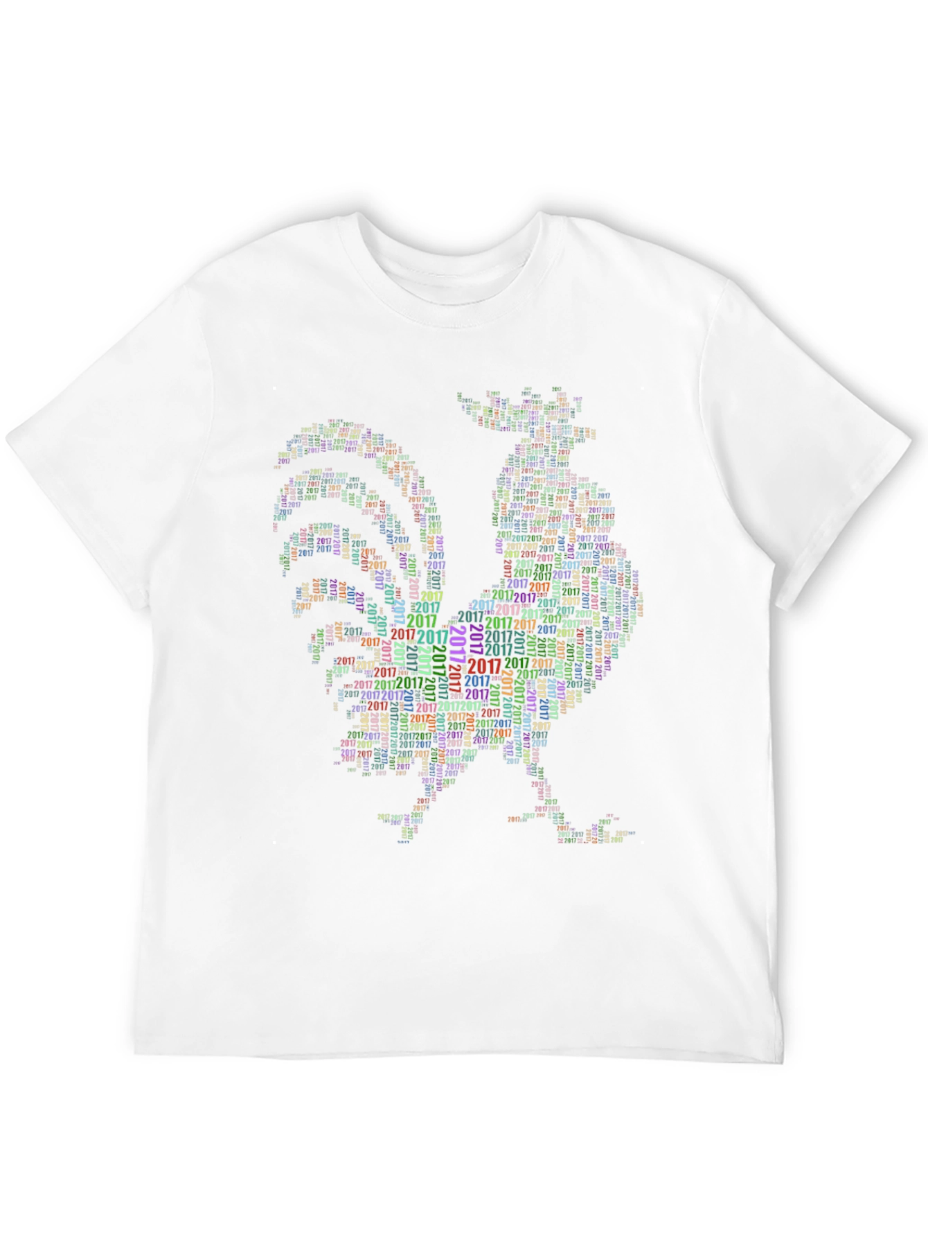 Black Year of the Rooster 2017 T-Shirt - Black view 12