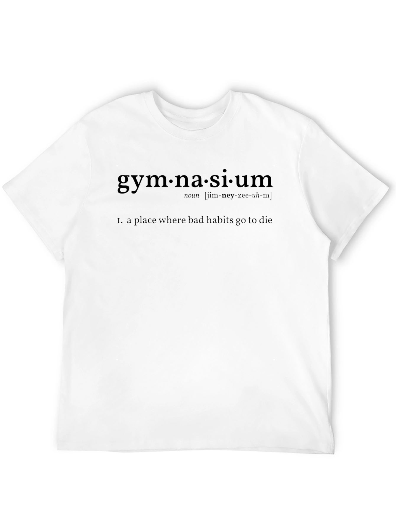 Black Gymnasium Definition T-Shirt view 12