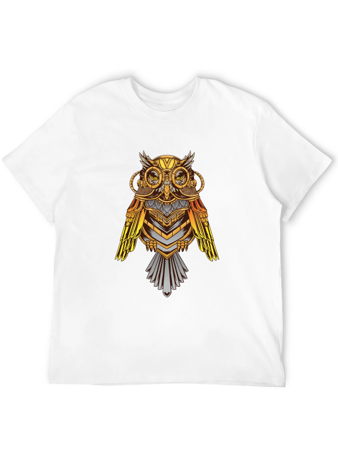Black Owl Graphic Print T-Shirt view 12