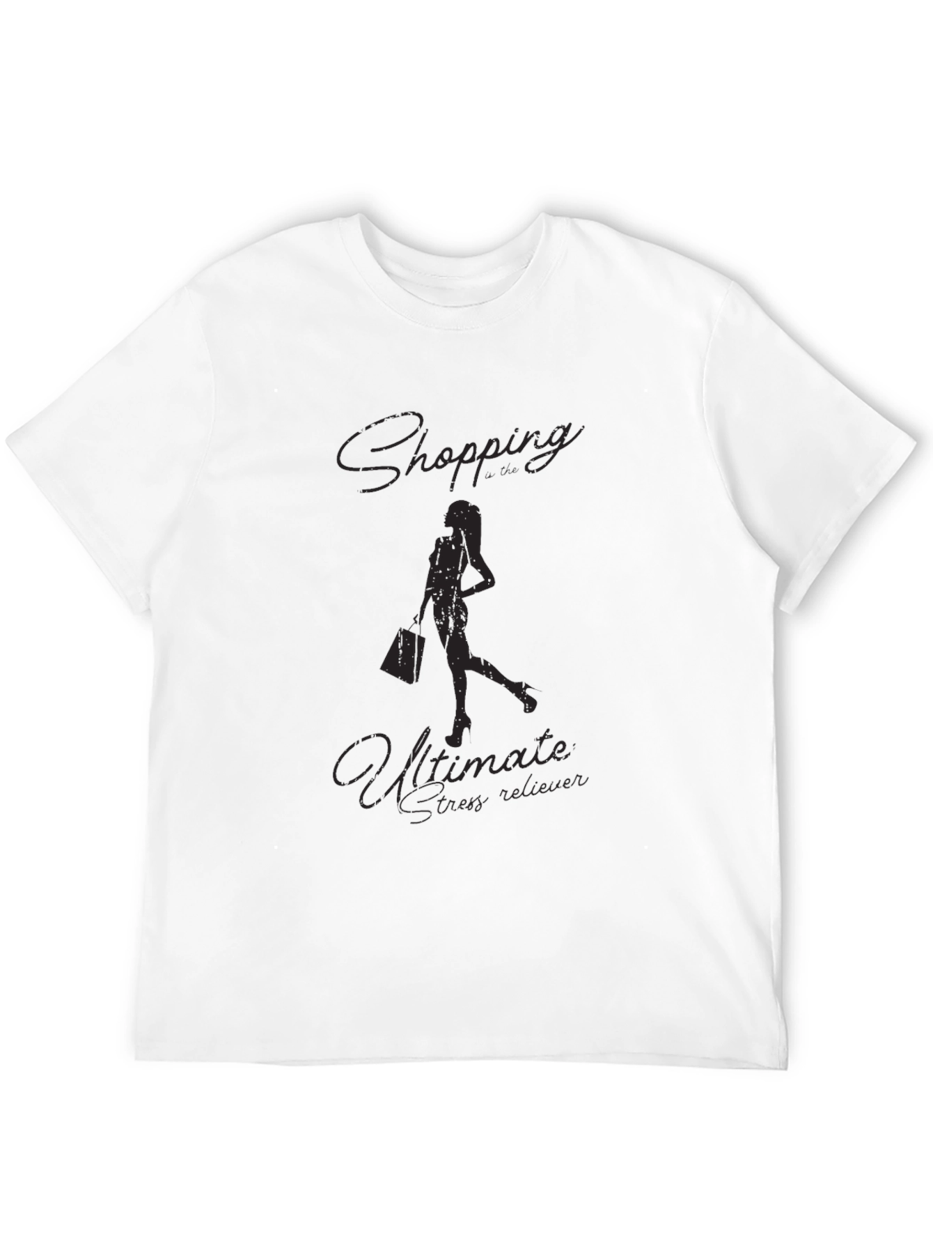 Black Shopping Ultimate Stress Reliever T-Shirt view 12