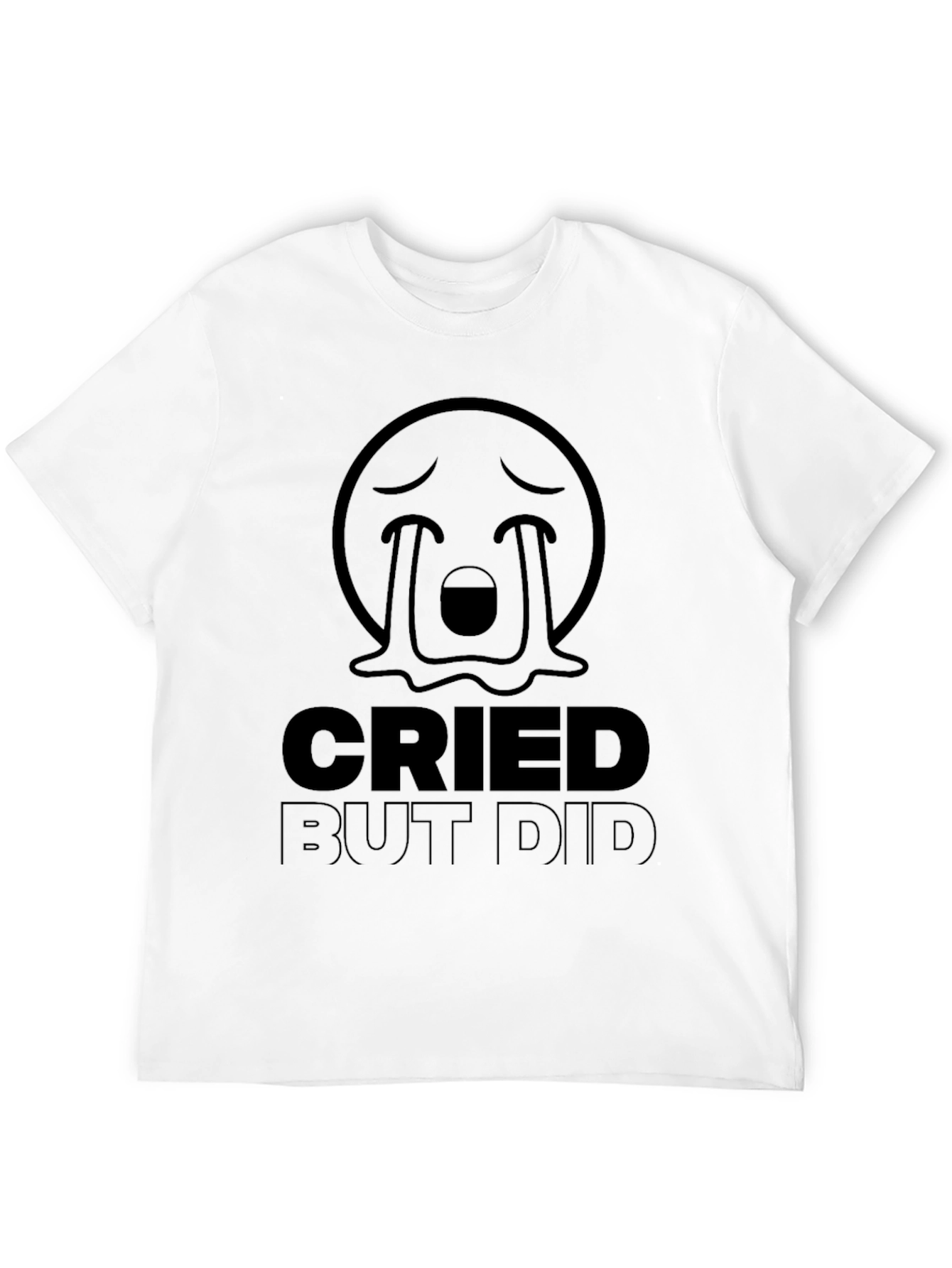 Black Cried But Did T-Shirt: Funny Emoji Graphic Tee view 12