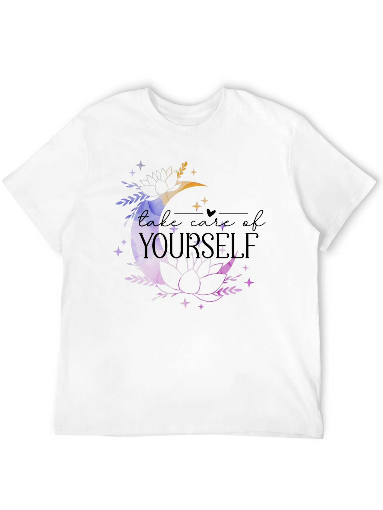 Black Take Care of Yourself Crescent Moon Graphic Tee view 12