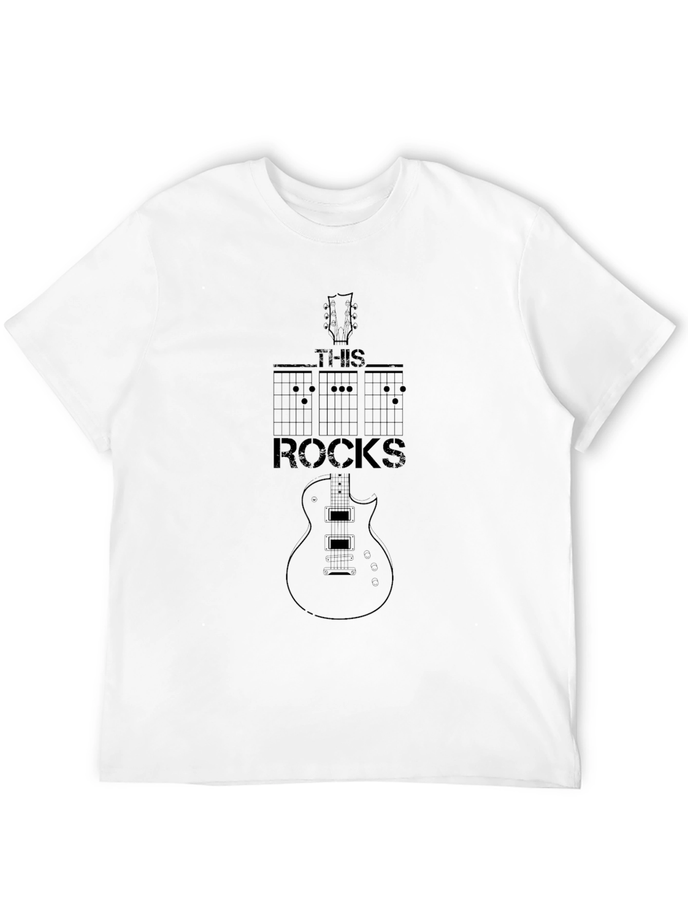 Black This Rocks Guitar T-Shirt - Musician's Apparel view 12