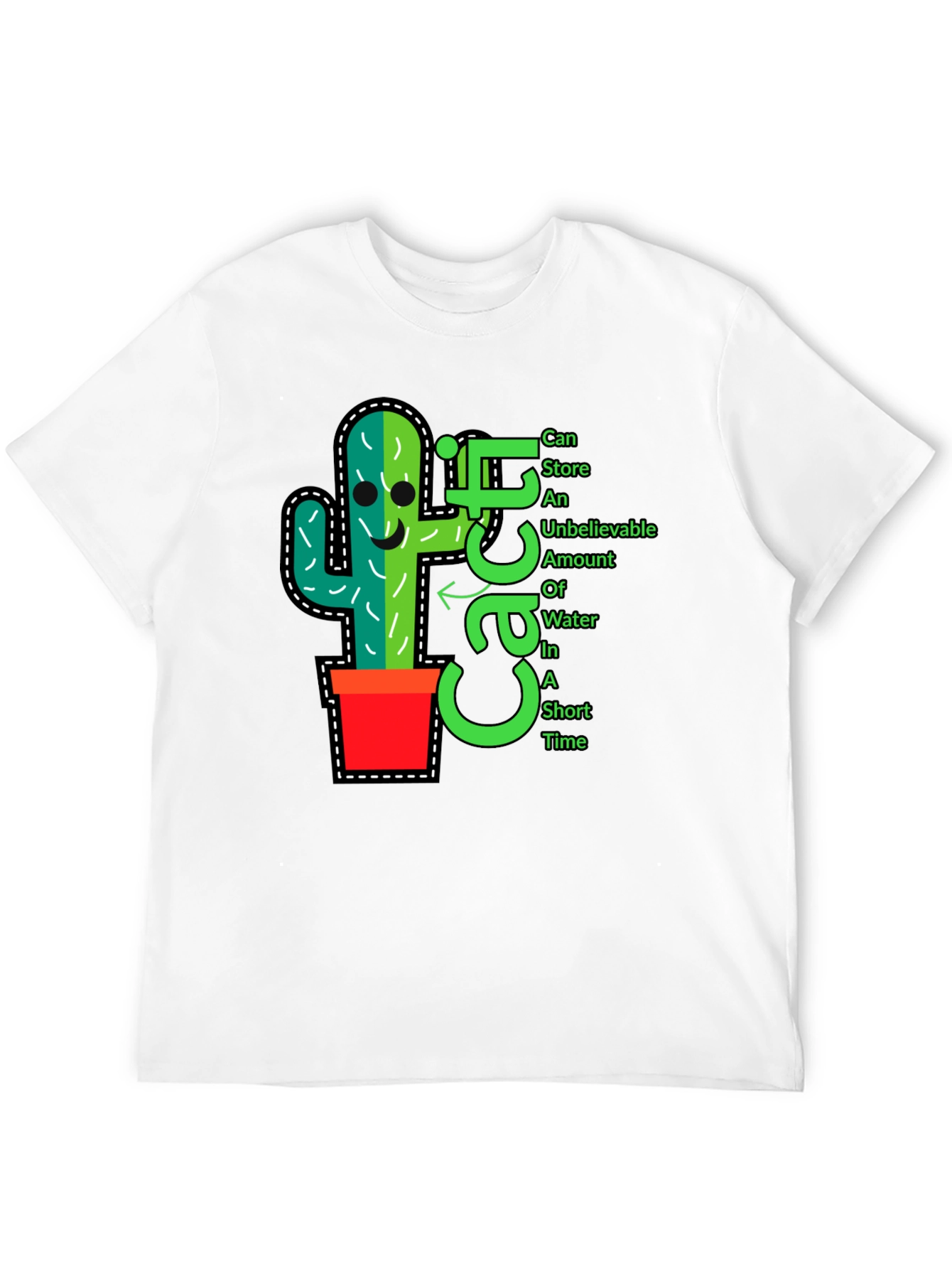 Black Cactus T-Shirt: Fun, Unique Plant Graphic Tee view 12
