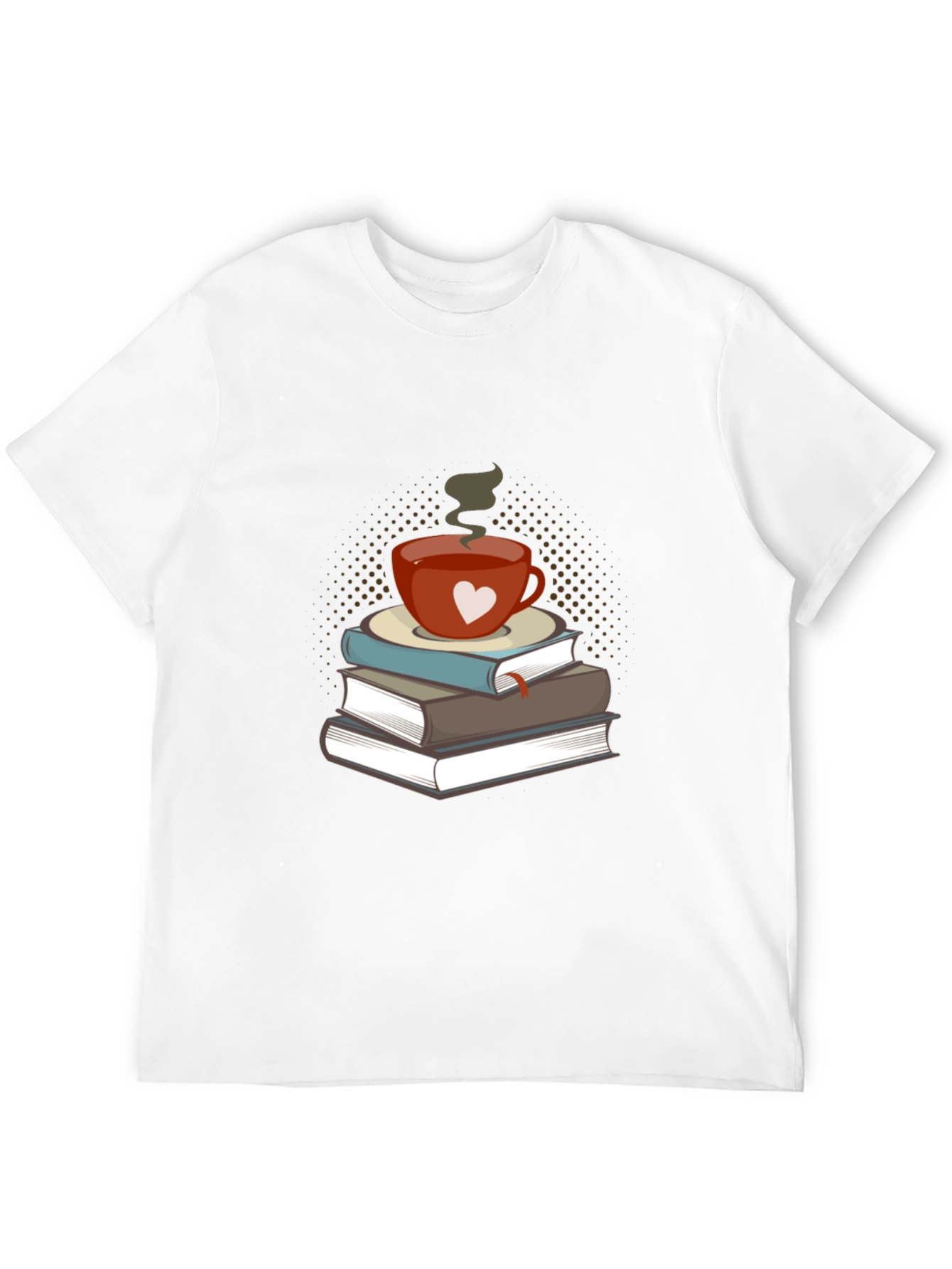 Black Book Lover's Tee: Coffee & Books Design view 12