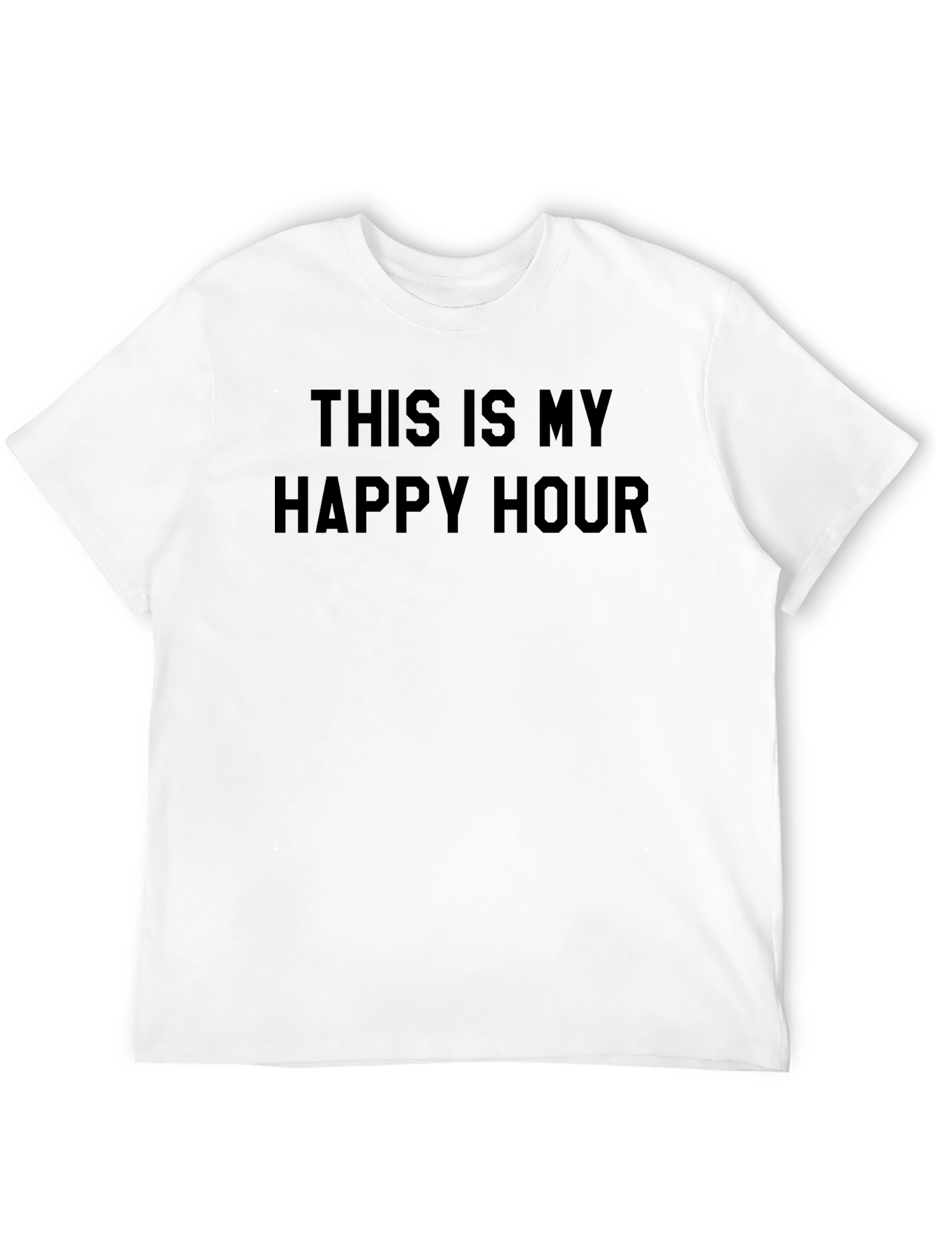 Black Happy Hour Graphic T-Shirt - Men's Crew Neck Tee view 12
