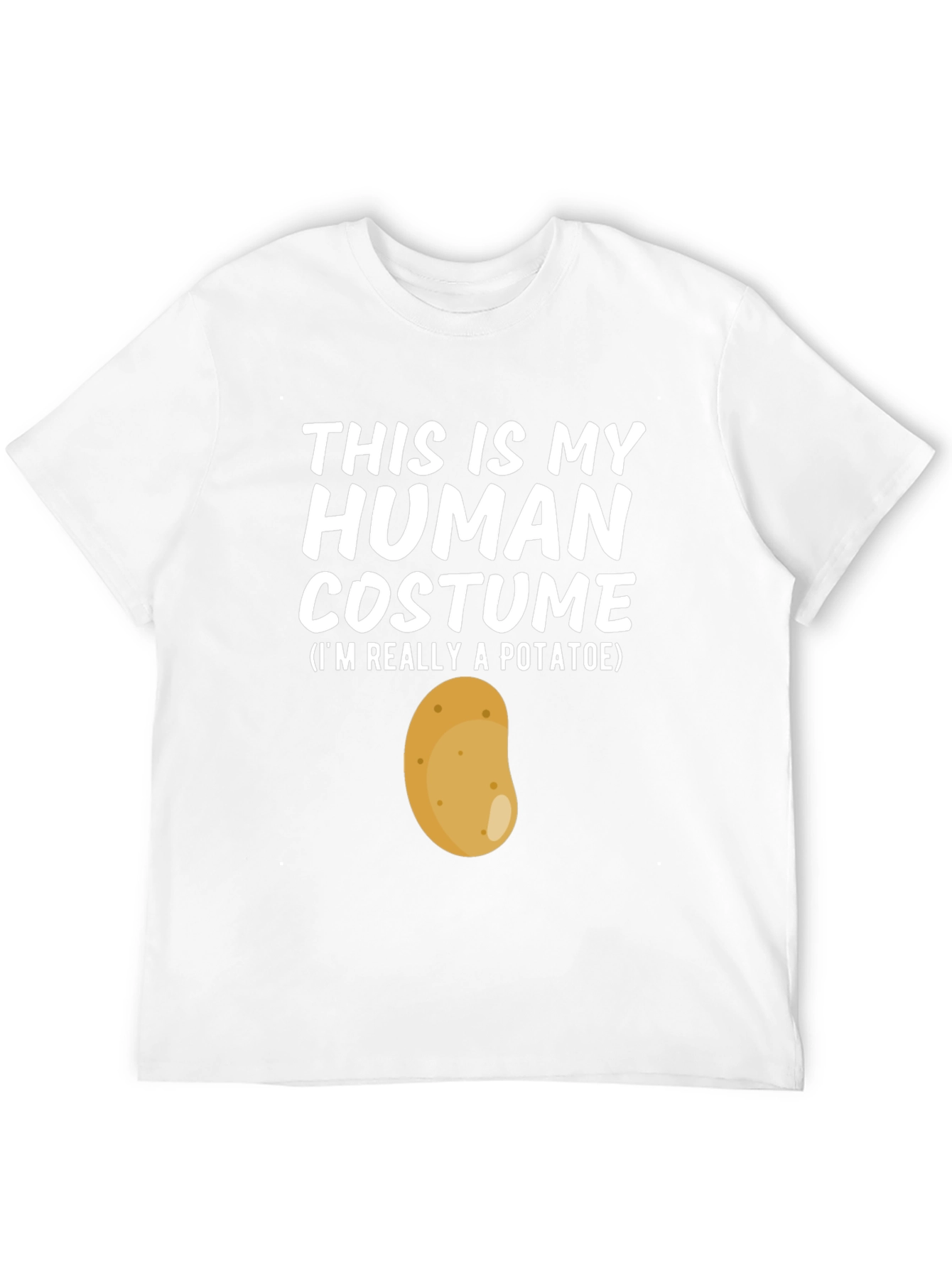 Black Funny Potato Costume T-Shirt view 12