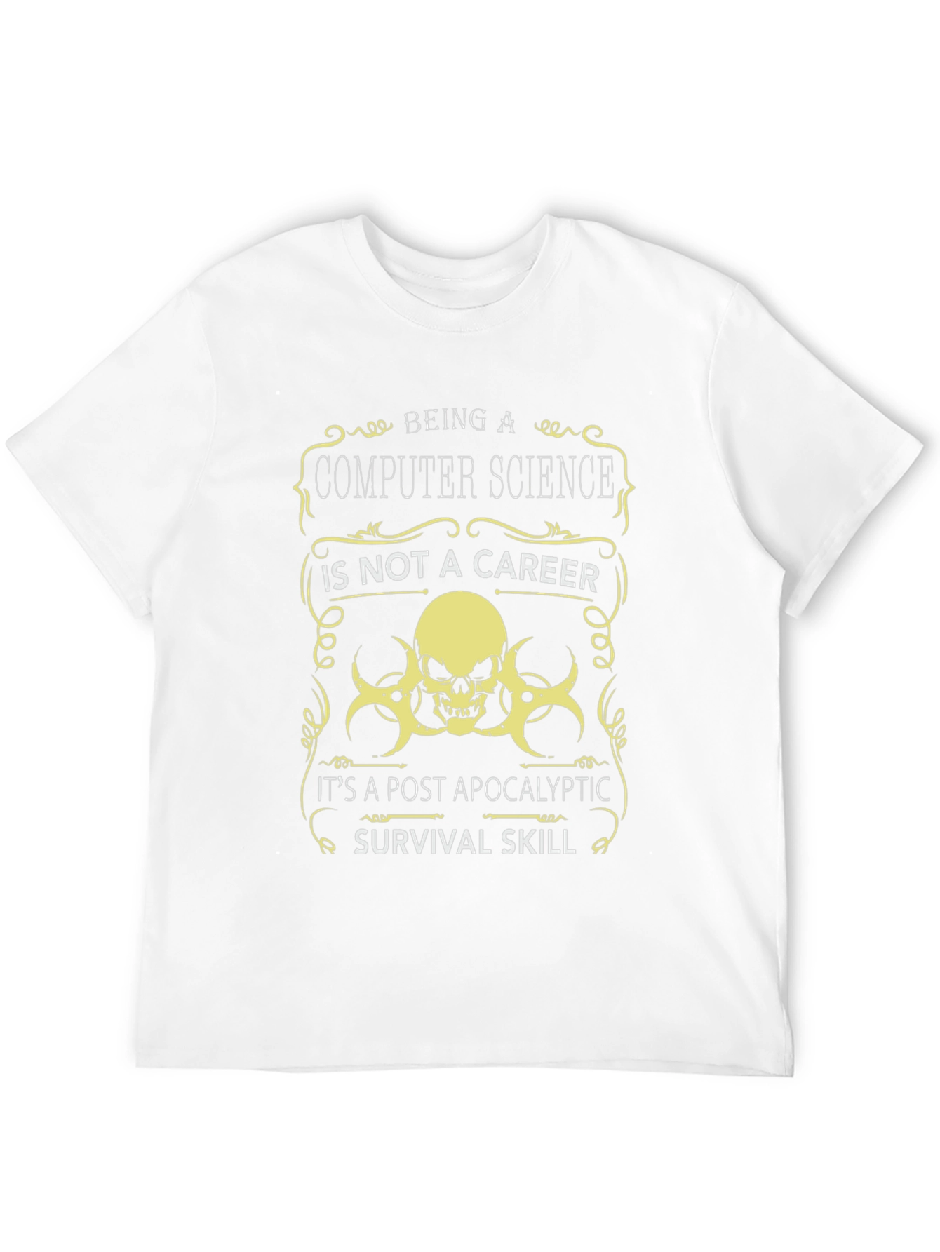 Black Computer Science Post-Apocalyptic Survival Skill T-Shirt view 12