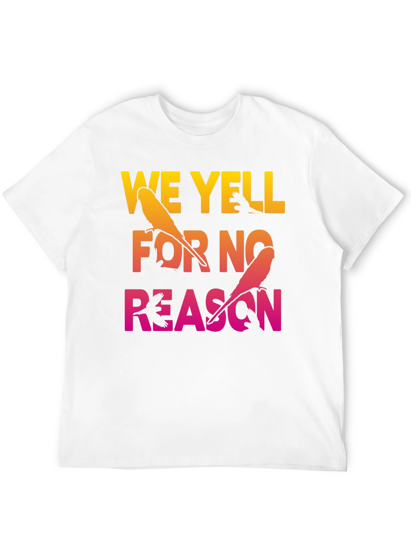Black We Yell For No Reason Parrot Graphic Tee view 12
