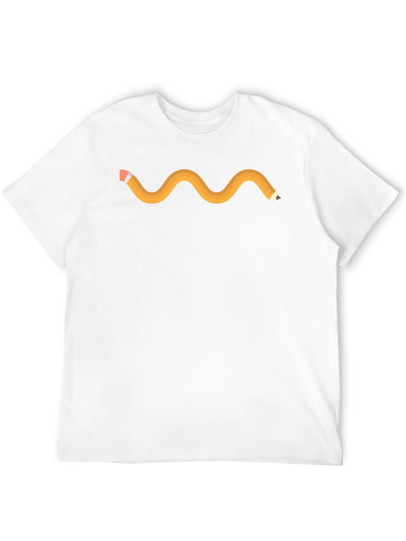 Black Wavy Pencil Graphic Tee - Black view 12